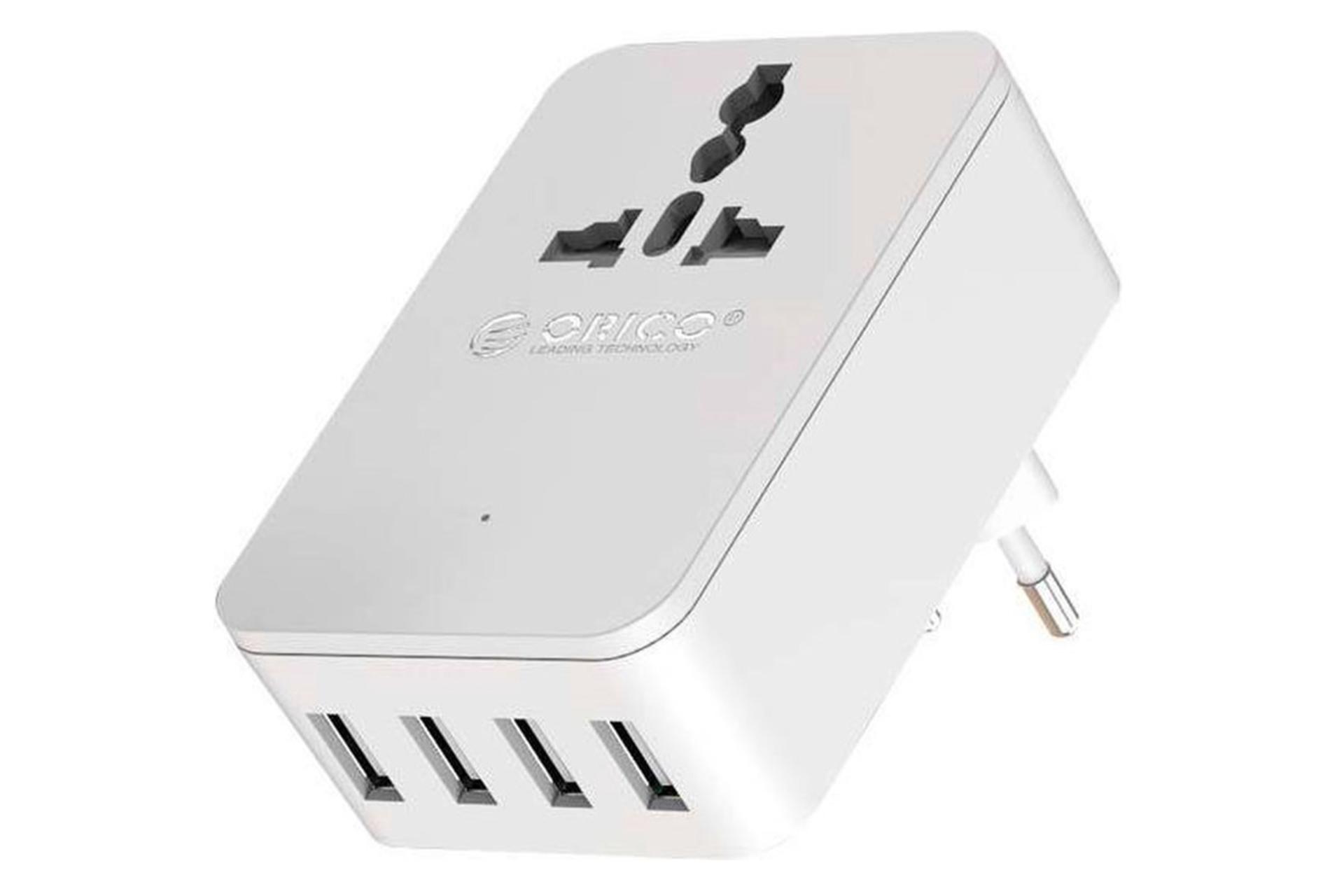 نمای جانبی شارژر اوریکو S4U سفید