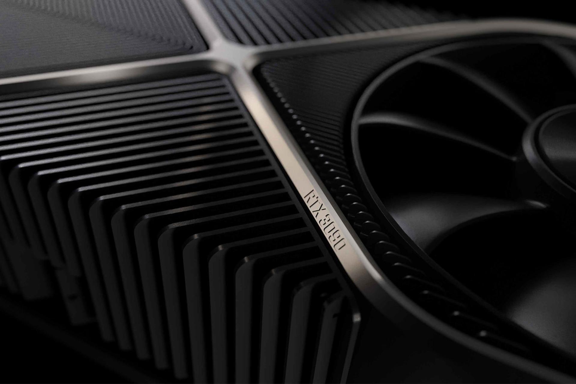 کارت گرافیک انویدیا RTX 3080 - نمای نزدیک سیستم کولینگ