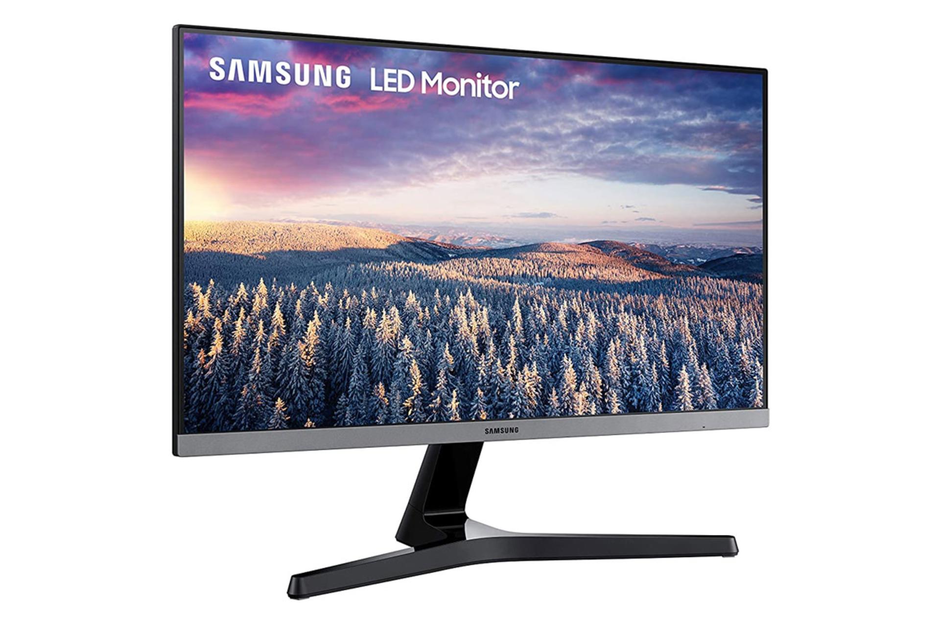 نمای جلو زاویه دار مانیتور سامسونگ 22 اینچ مدل S22R350FH رنگ مشکی