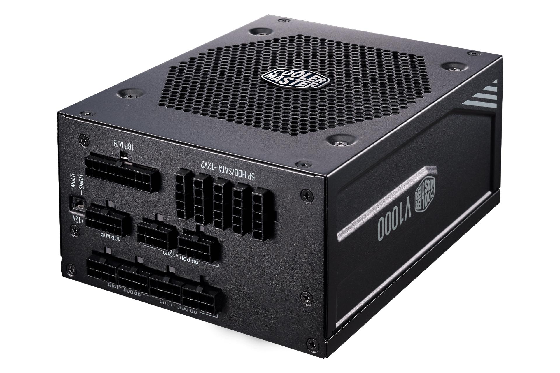 نمای پشت پاور کامپیوتر کولر مستر V1000 Platinum با توان 1000 وات