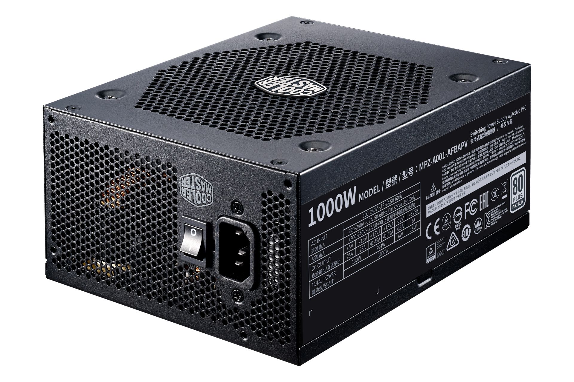 پاور کامپیوتر کولر مستر V1000 Platinum با توان 1000 وات