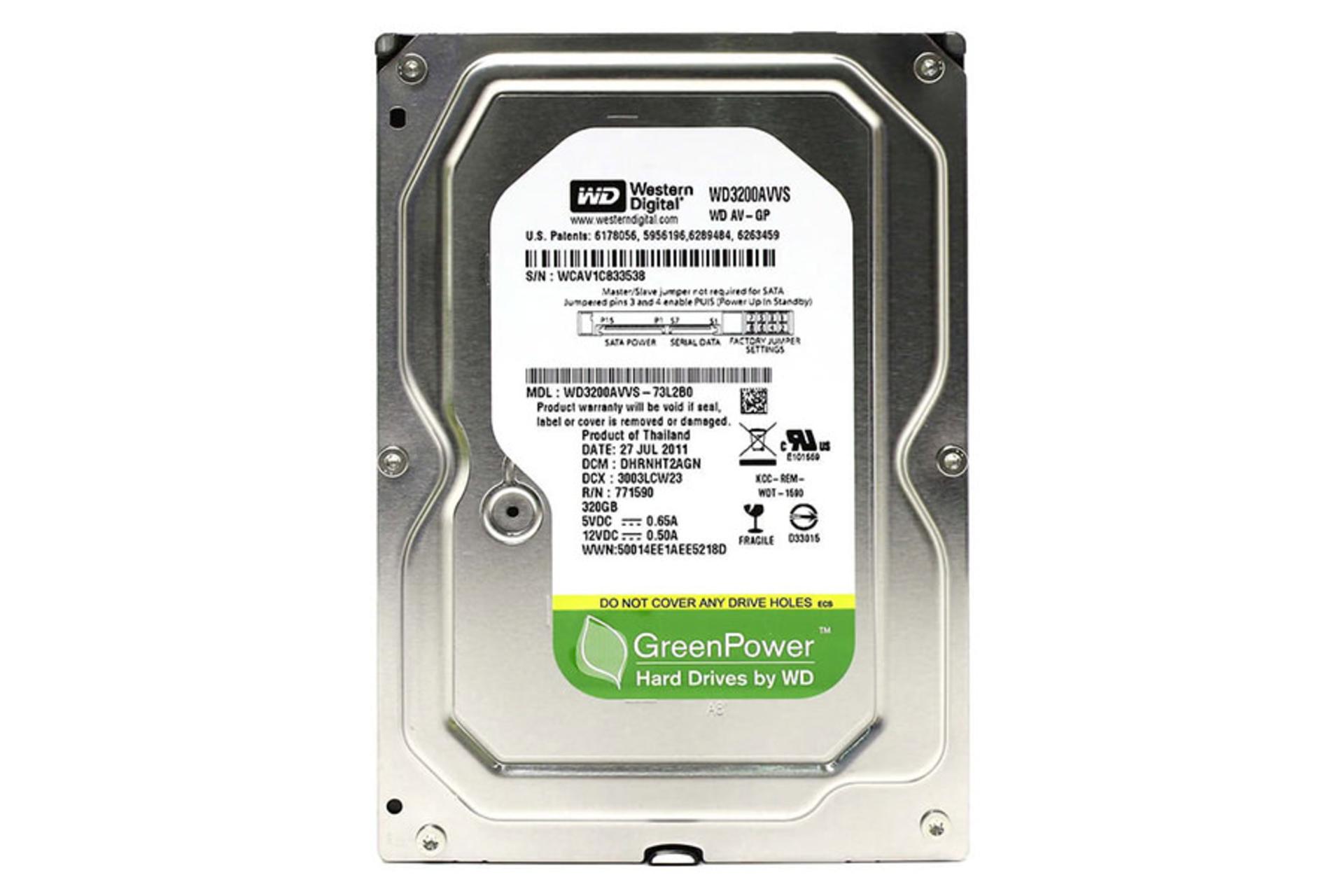 وسترن دیجیتال AV-GP WD3200AVVS ظرفیت 320 گیگابایت / Western Digital AV-GP WD3200AVVS 320GB