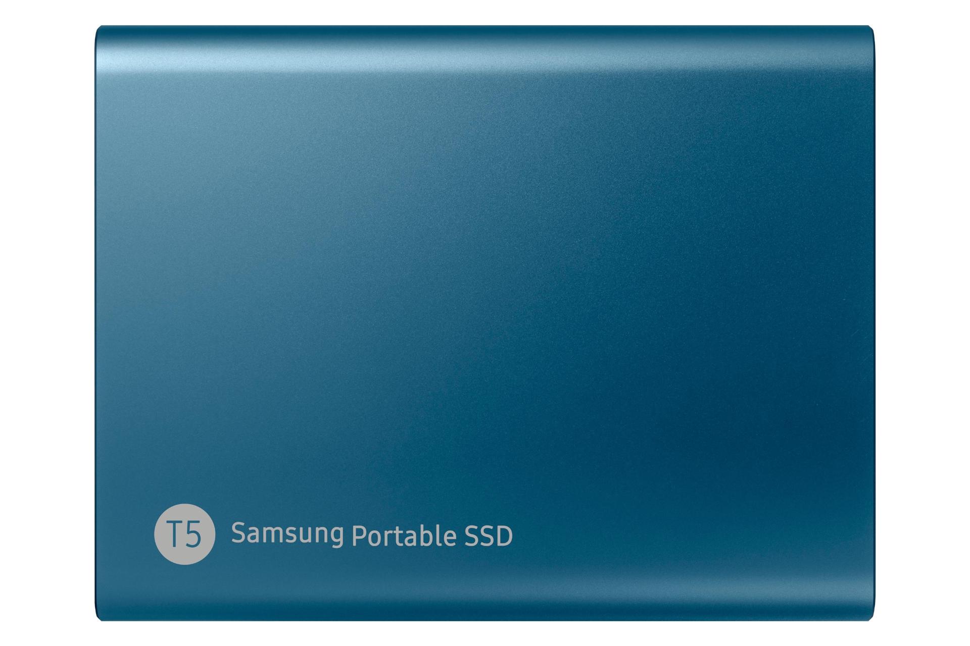 پشت SSD سامسونگ Samsung T5 USB 3.1 Gen 2 آبی