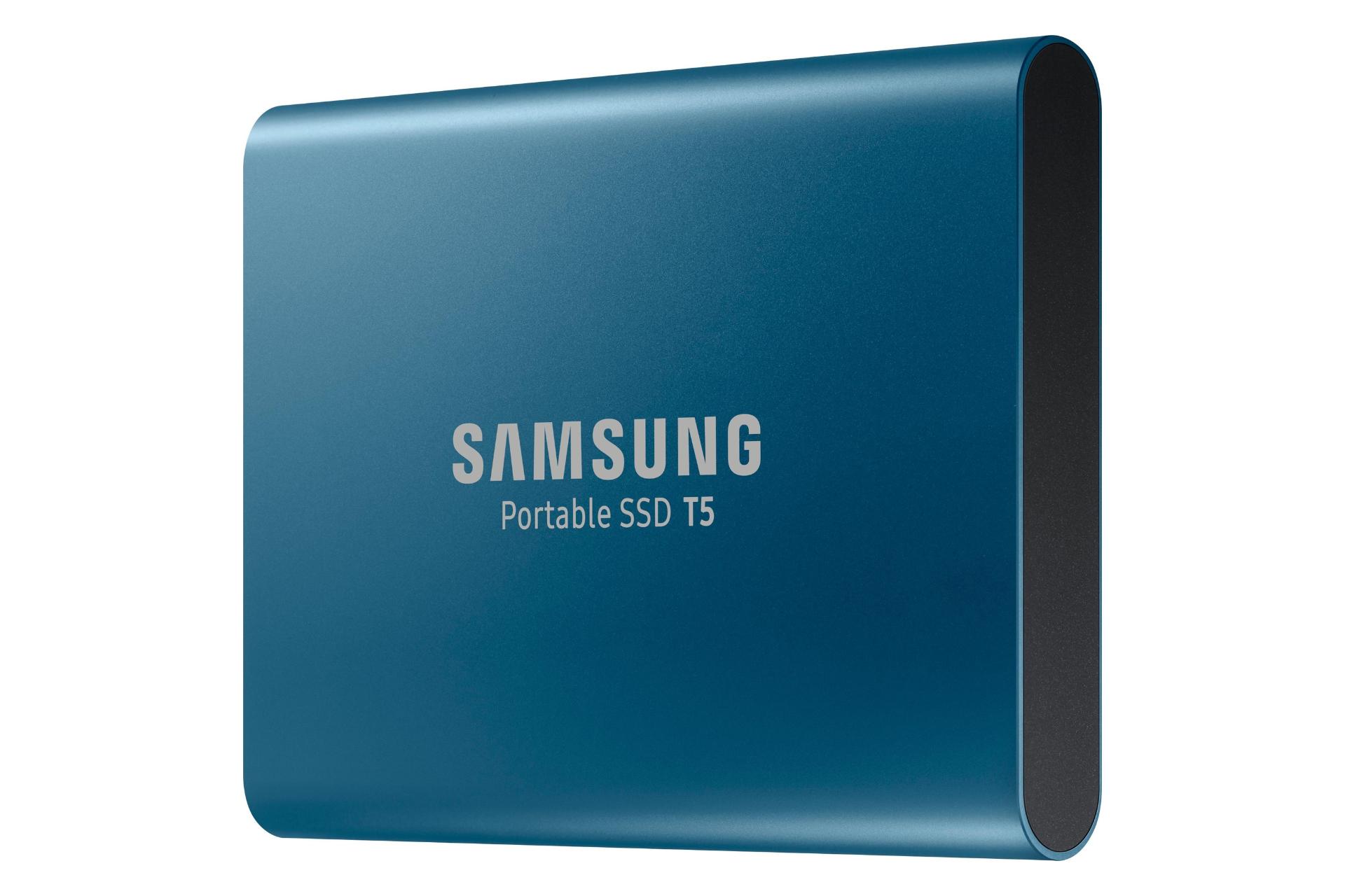 نمای راست SSD سامسونگ Samsung T5 USB 3.1 Gen 2 آبی