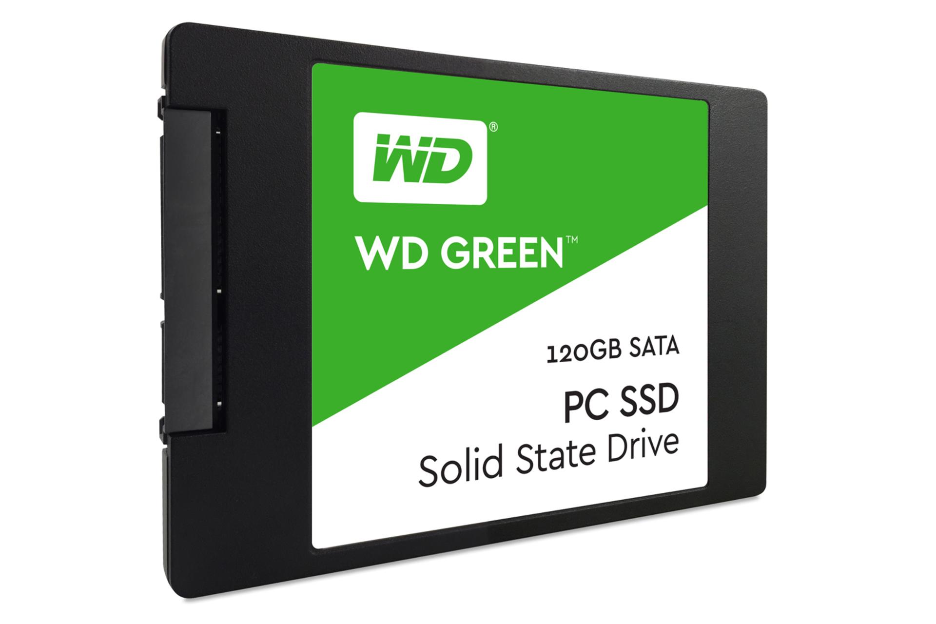 نمای چپ SSD وسترن دیجیتال Green WDS120G2G0A SATA 2.5 Inch ظرفیت 120 گیگابایت