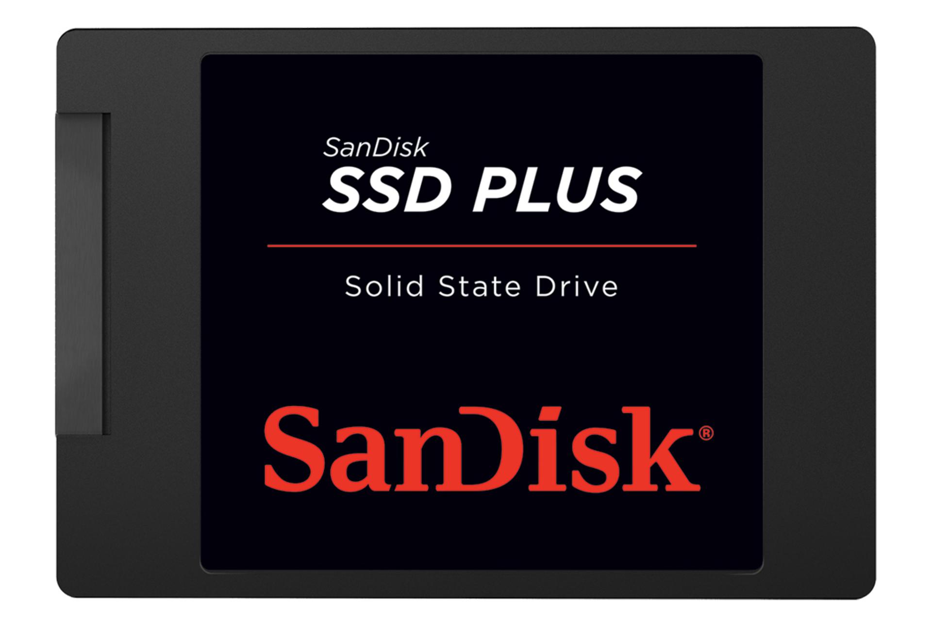 نمای روبرو SSD سن دیسک SSD Plus SATA 2.5 Inch