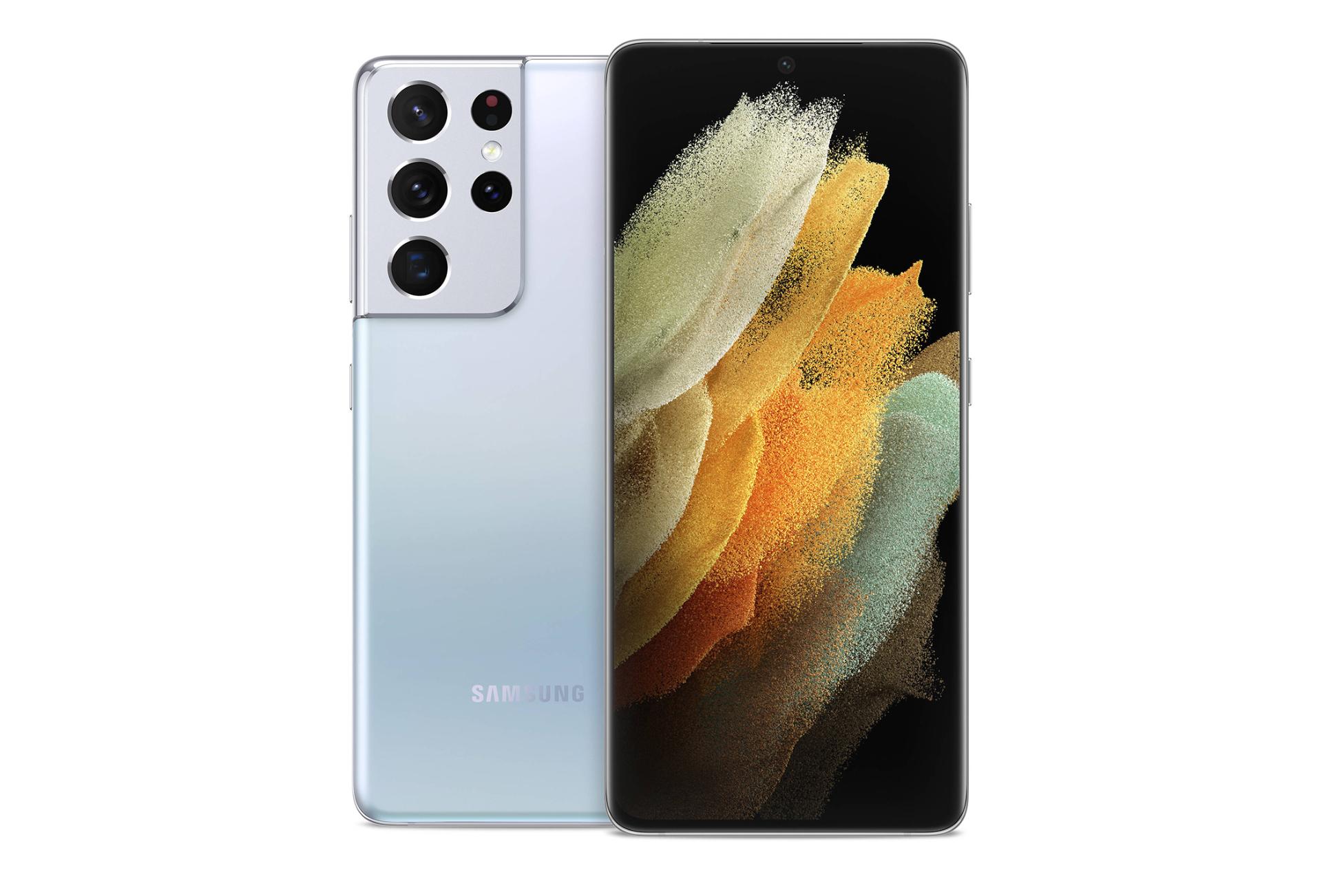 نمای پشت و جلو گوشی سامسونگ گلکسی اس 21 اولترا