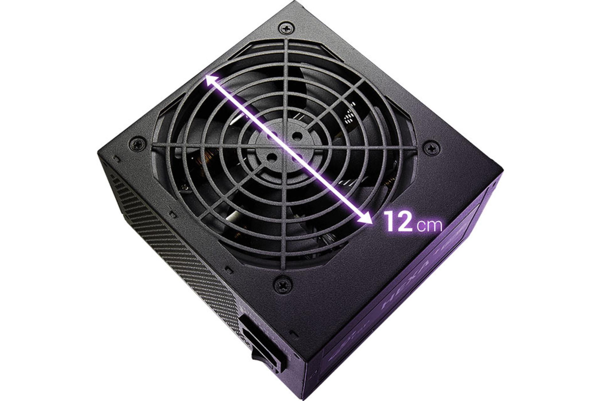 پاور کامپیوتر اف اس پی HEXA+ PRO با توان 550 وات ابعاد فن