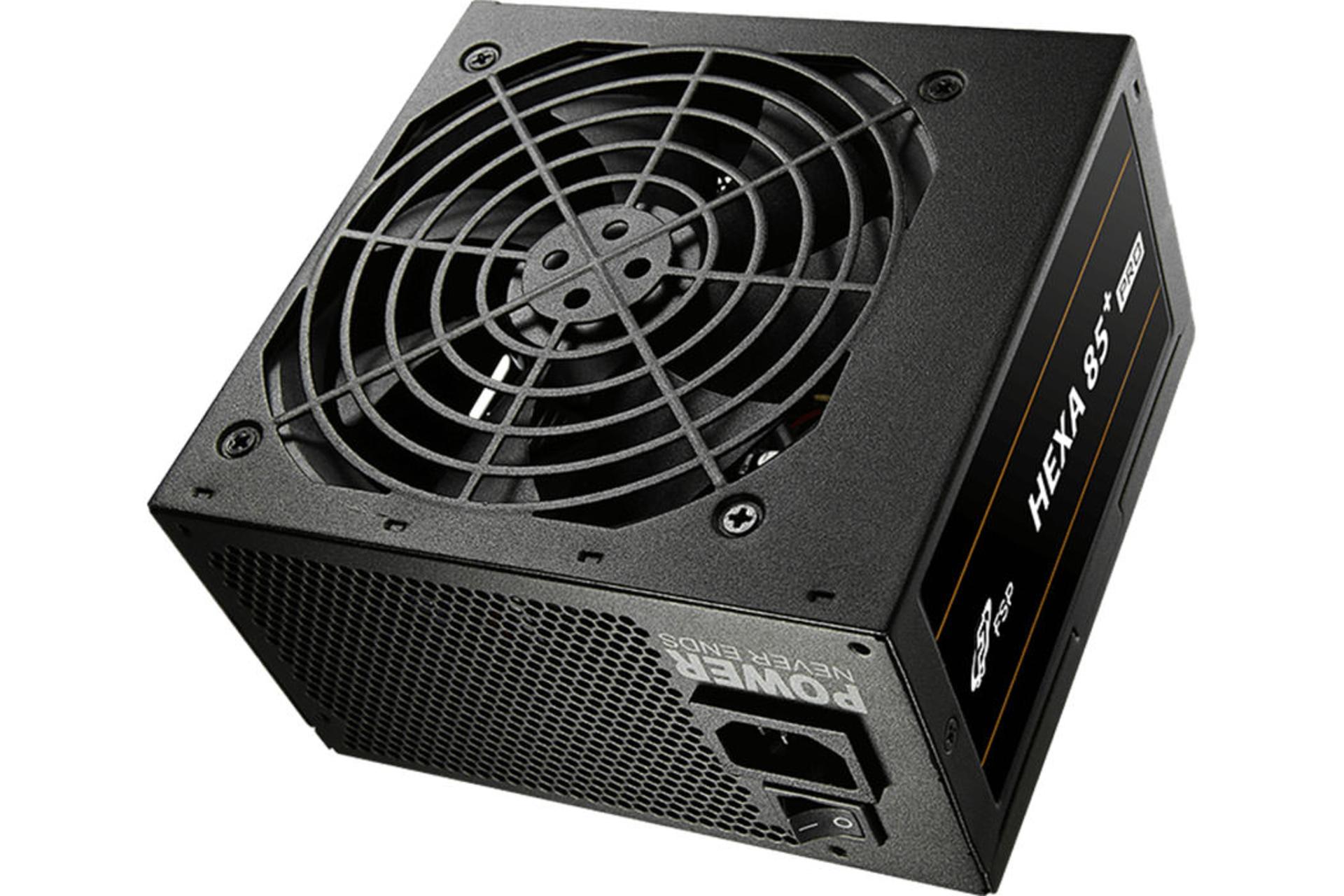 پاور کامپیوتر اف اس پی HEXA+ PRO با توان 550 وات نمای فن