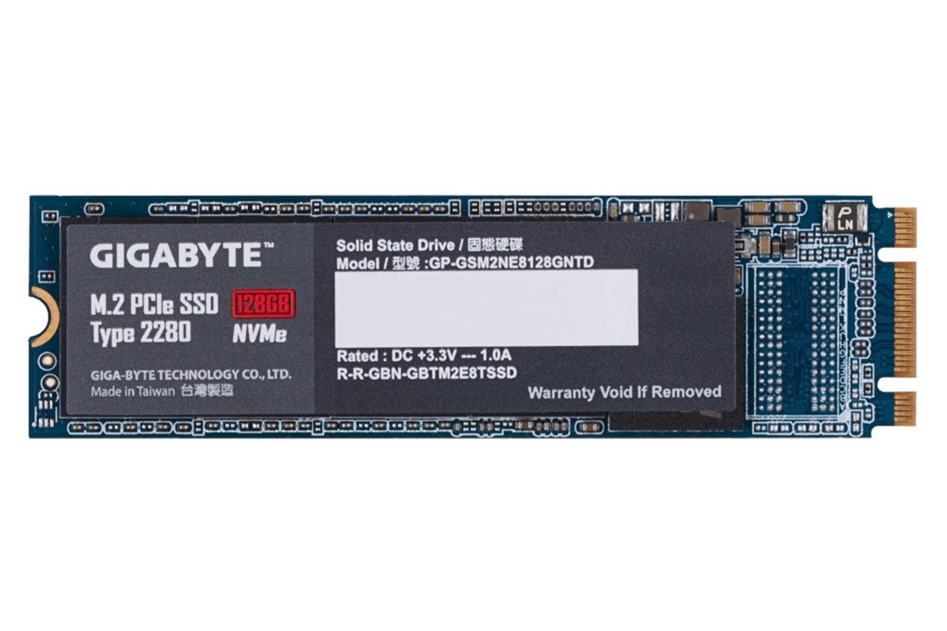 SSD گیگابایت GIGABYTE GP-GSM2NE8128GNTD NVMe M.2 128GB ظرفیت 128 گیگابایت