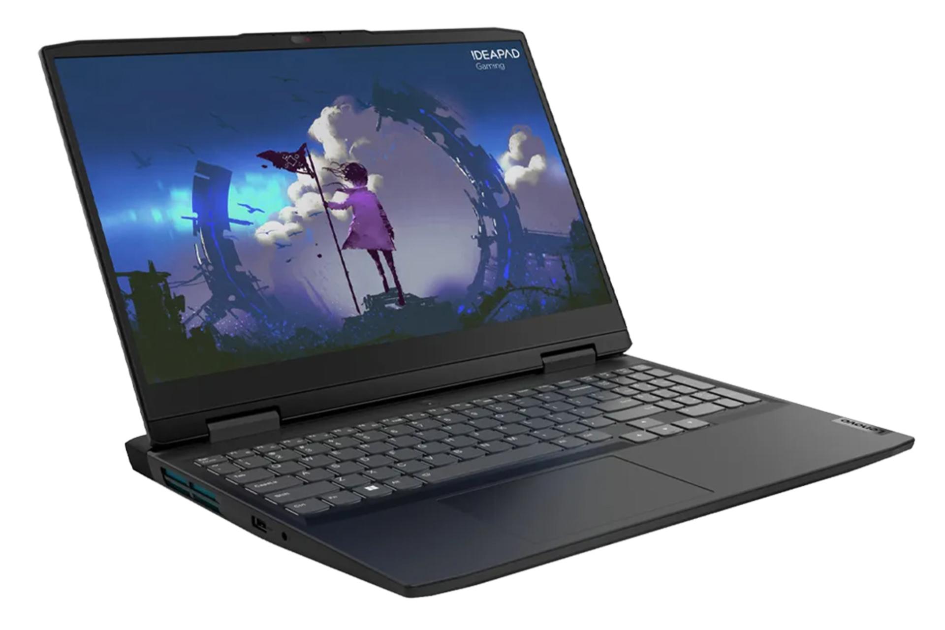 مرجع متخصصين ايران نماي نيمرخ چپ لپ تاپ لنوو آيدياپد گيمينگ 3 با پردازنده نسل 12 اينتل
