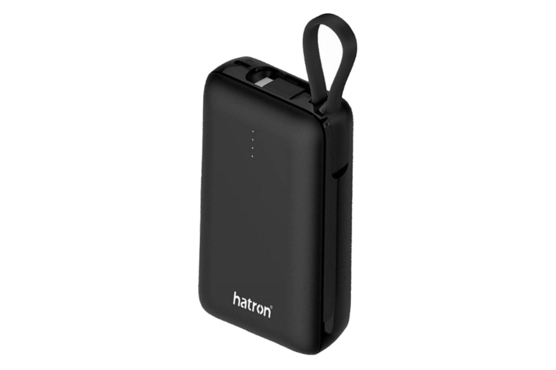 پاور بانک هترون HPB1074 با ظرفیت 10000 میلی‌آمپر ساعت Hatron HPB1074 10000mAh مشکی