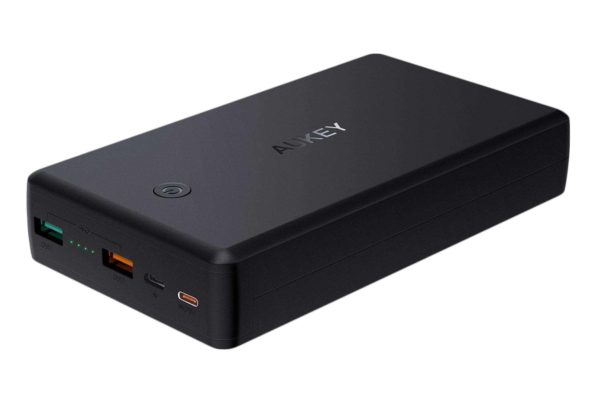 درگاه پاور بانک آکی PB-Y7 با ظرفیت 30000 میلی‌آمپر ساعت Aukey Sprint Ultra PB-Y7 30000mAh