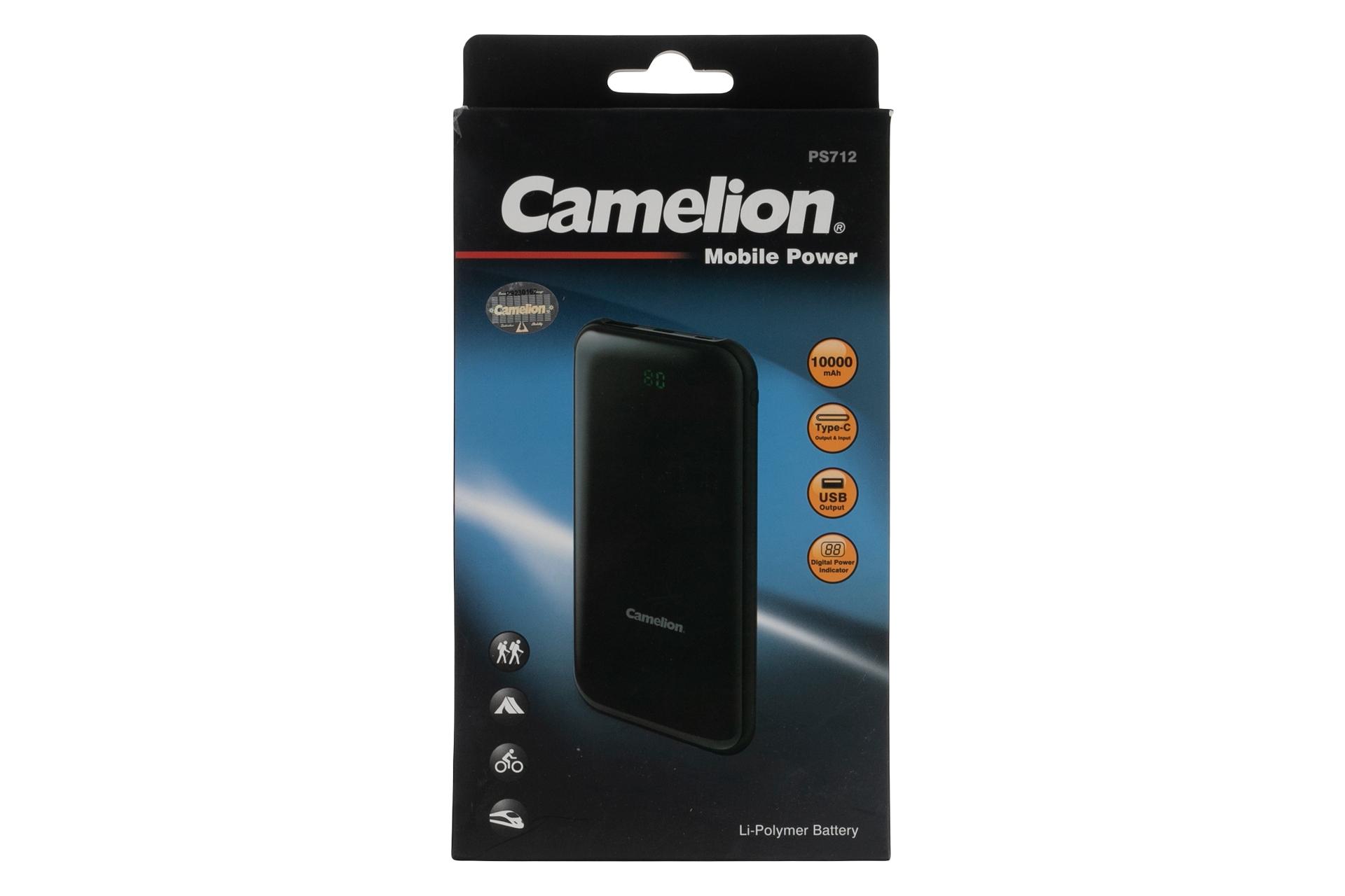 جعبه پاور بانک کملیون PS657 با ظرفیت 10000 میلی‌آمپر ساعت Camelion PS712 10000mAh