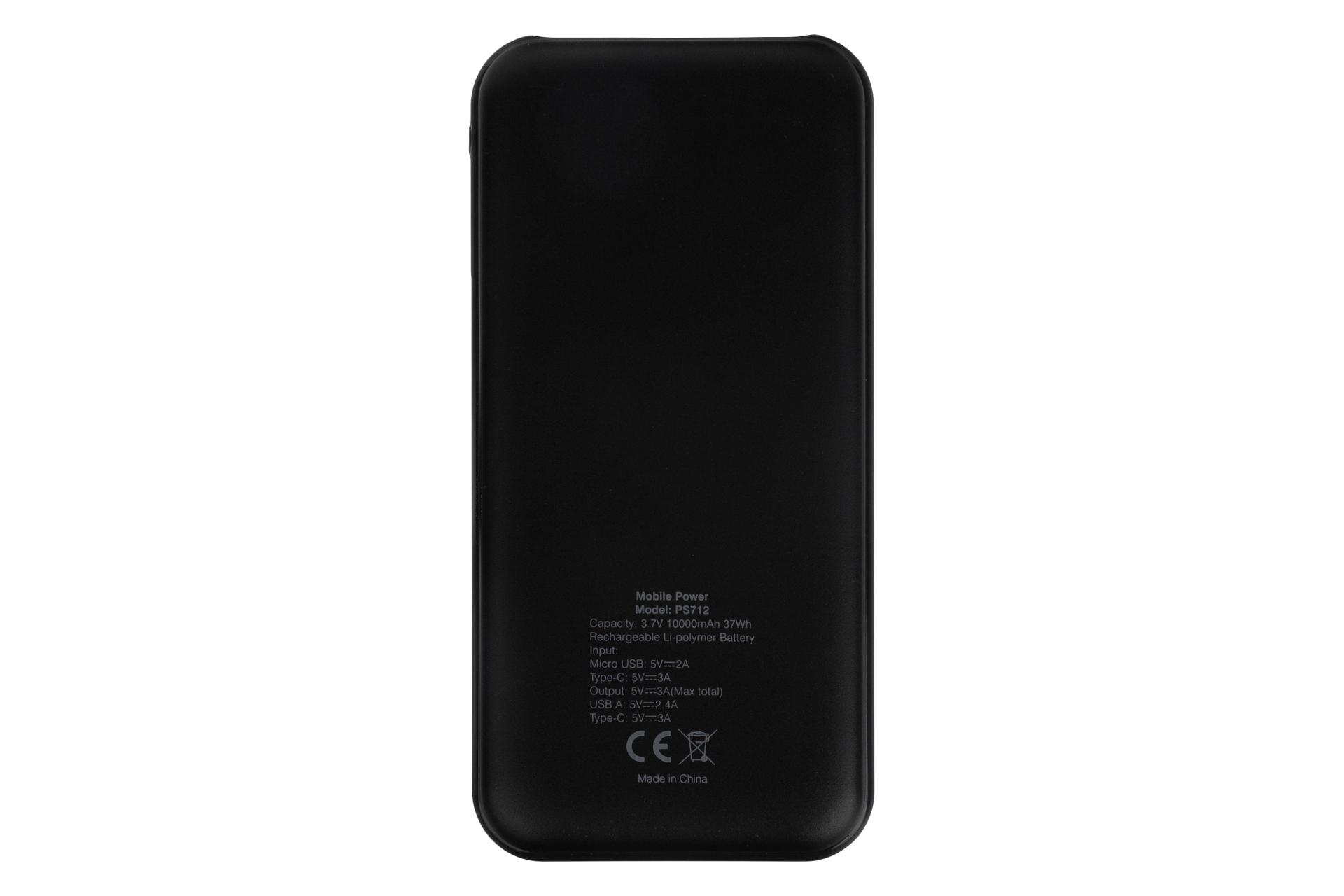 نمای پشت پاور بانک کملیون PS657 با ظرفیت 10000 میلی‌آمپر ساعت Camelion PS712 10000mAh