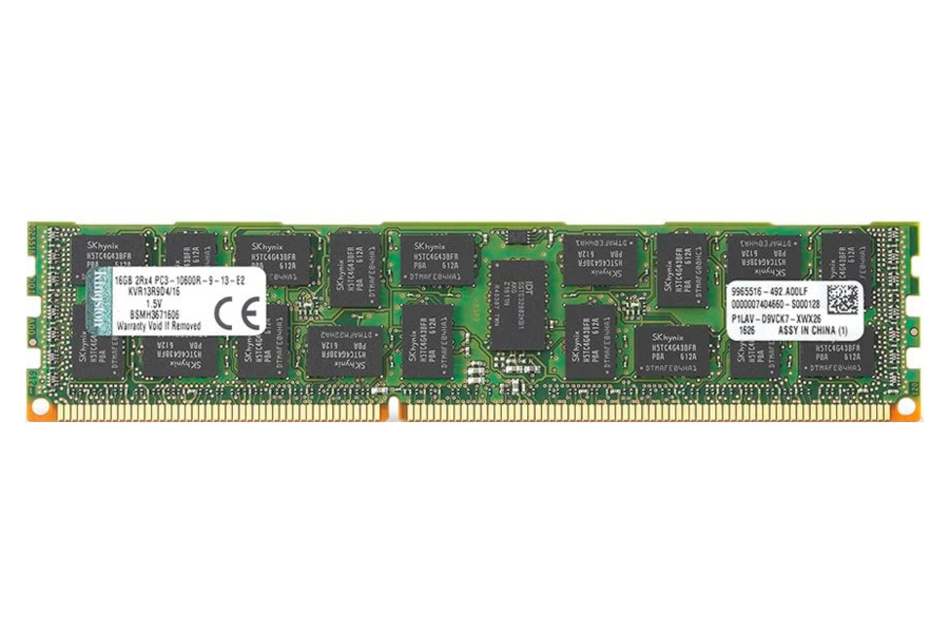کینگستون KVR13R9D4/16 ظرفیت 16 گیگابایت از نوع DDR3-1333