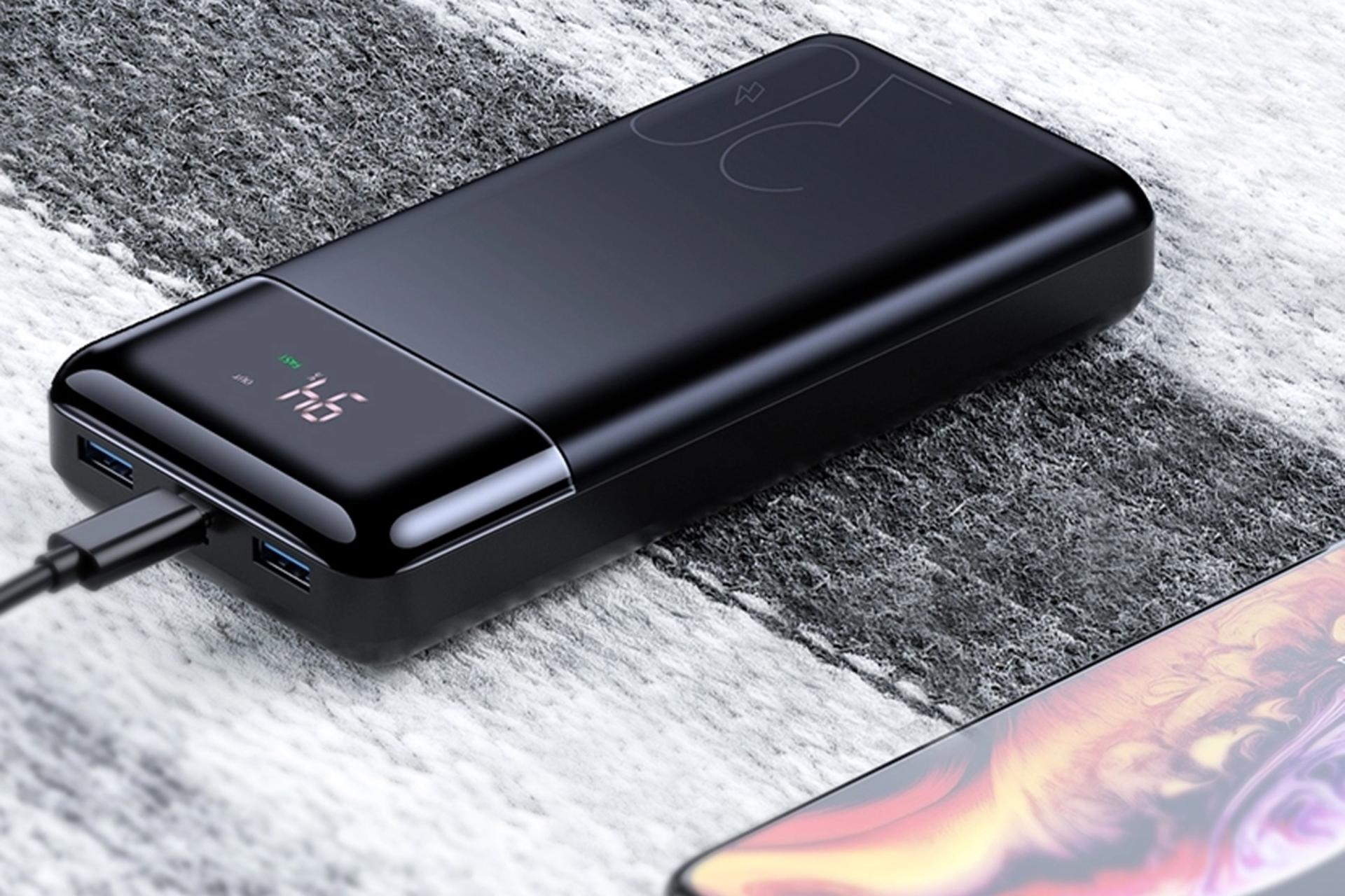 کابل پاور بانک یوسمز US-CD103 PB38 با ظرفیت 30000 میلی‌آمپر ساعت USAMS US-CD103 PB38 30000mAh