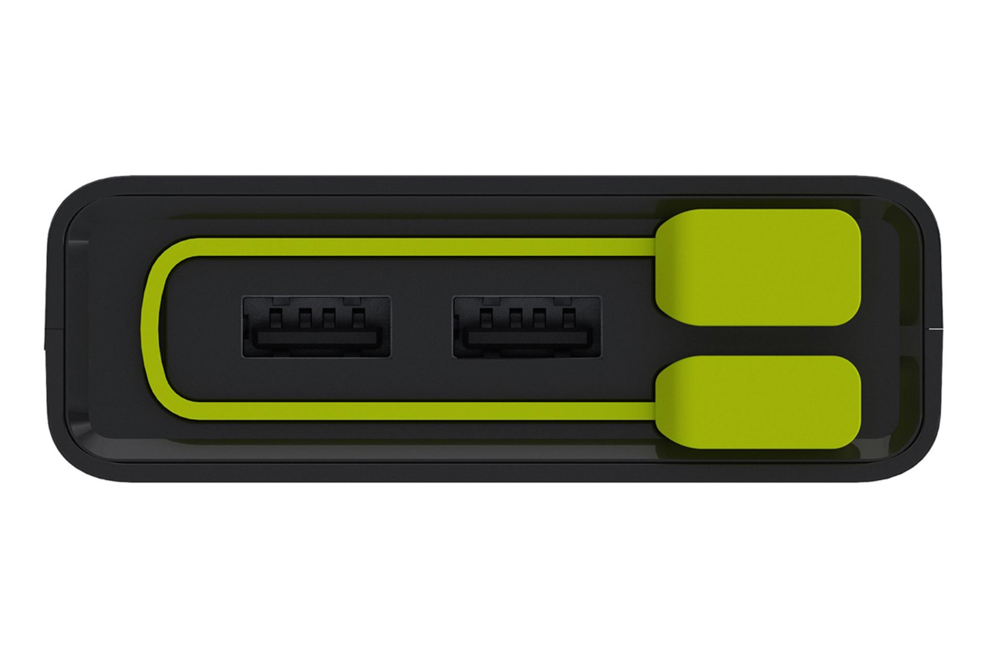 نمای درگاه های پاور بانک انرجایزر UE15001