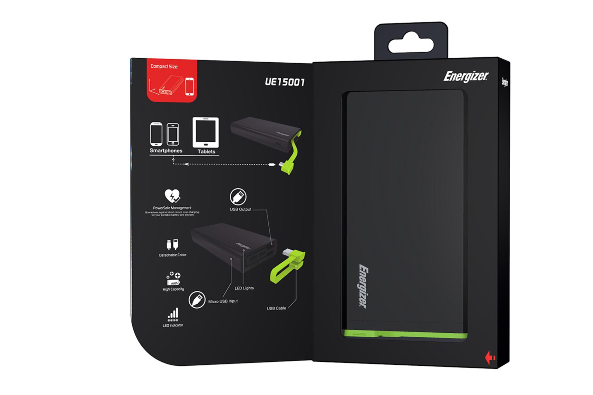 جعبه پاور بانک انرجایزر UE15001 به همراه توضیخات