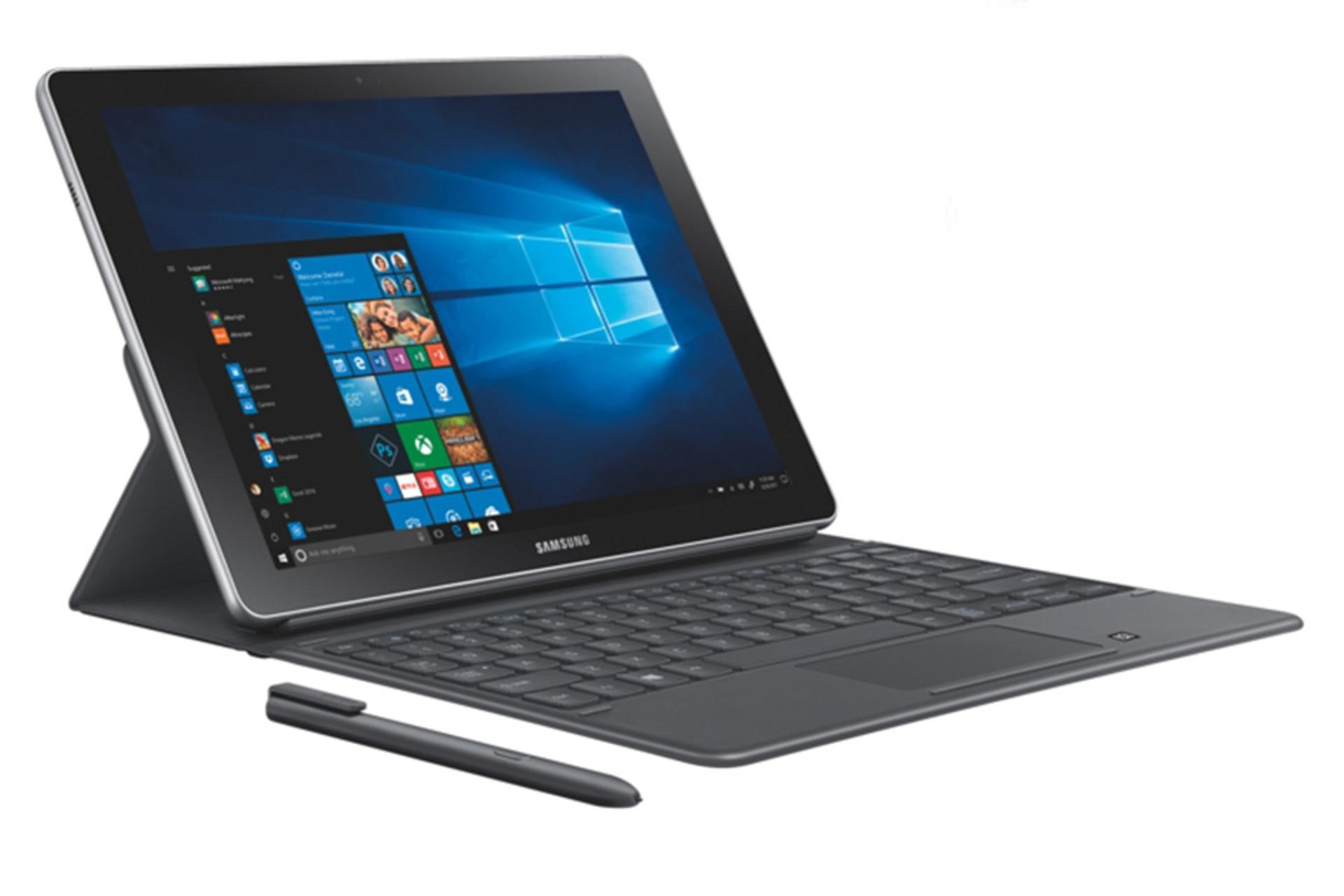 تبلت ویندوزی سامسونگ گلکسی بوک نمای کنار و قلم اس پن / Samsung Galaxy Book