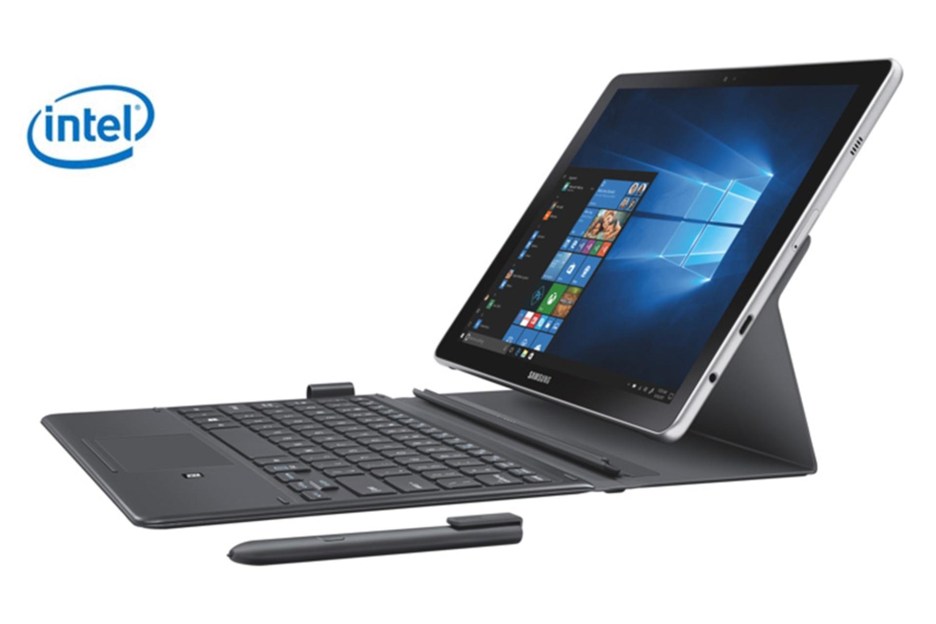 تبلت ویندوزی سامسونگ گلکسی بوک در کنار قلم اس پن / Samsung Galaxy Book