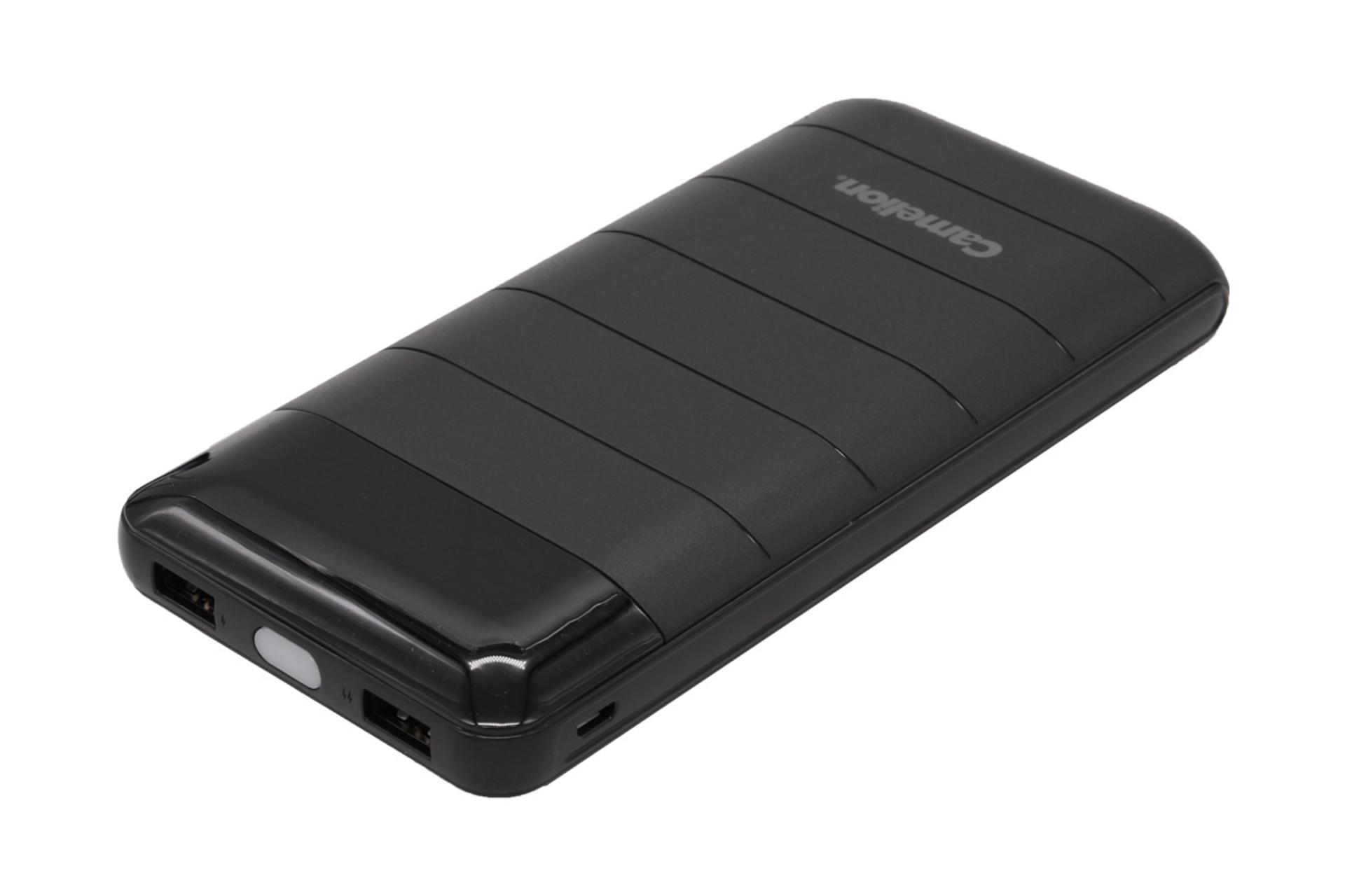 نمای راست پاور بانک کملیون PS679 با ظرفیت 16000 میلی‌آمپر ساعت Camelion PS679 16000mAh مشکی