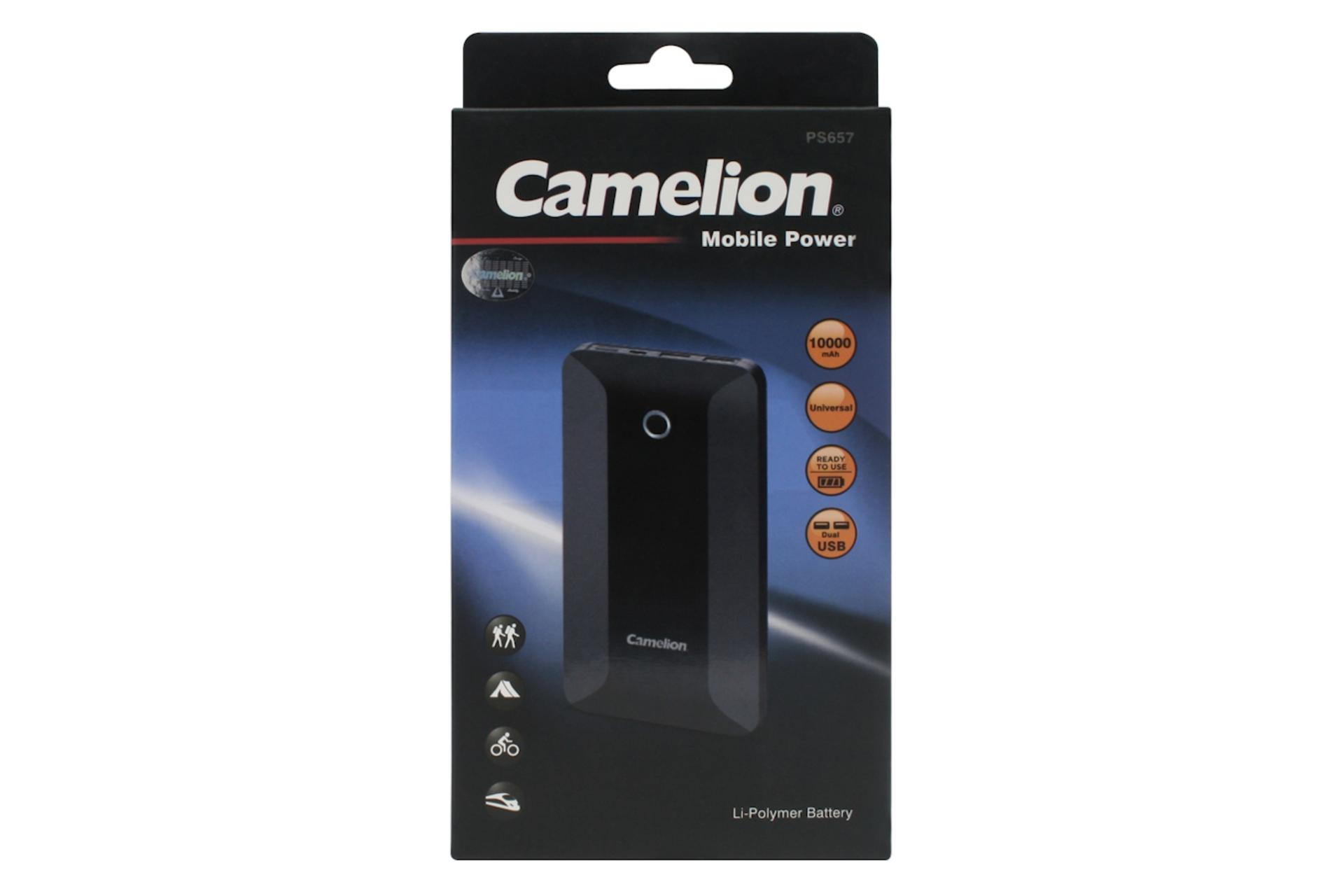 جعبه پاور بانک کملیون PS657 با ظرفیت 10000 میلی‌آمپر ساعت Camelion PS657 10000mAh