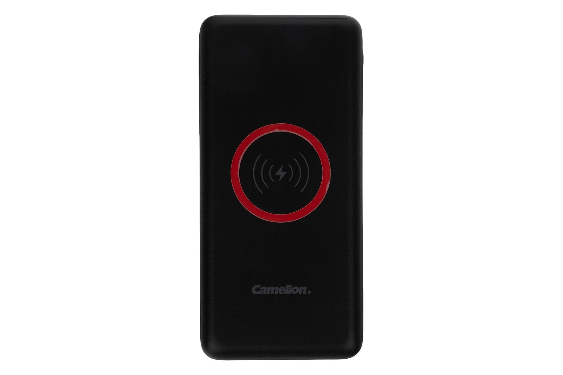 نمای روبرو پاور بانک کملیون PSW100 با ظرفیت 10000 میلی‌آمپر ساعت با امکان شارژ وایرلس Camelion PSW