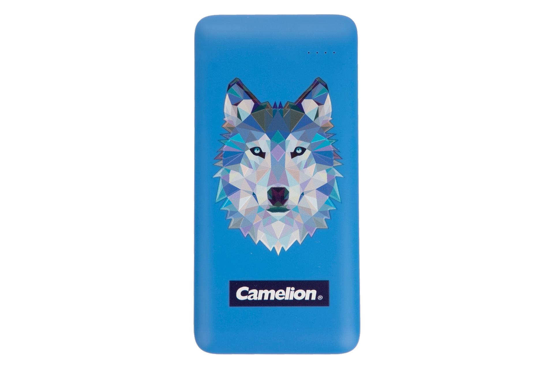 نمای روبرو پاور بانک کملیون PS723 با ظرفیت 8000 میلی‌آمپر ساعت Camelion PS723 8000mAh آبی