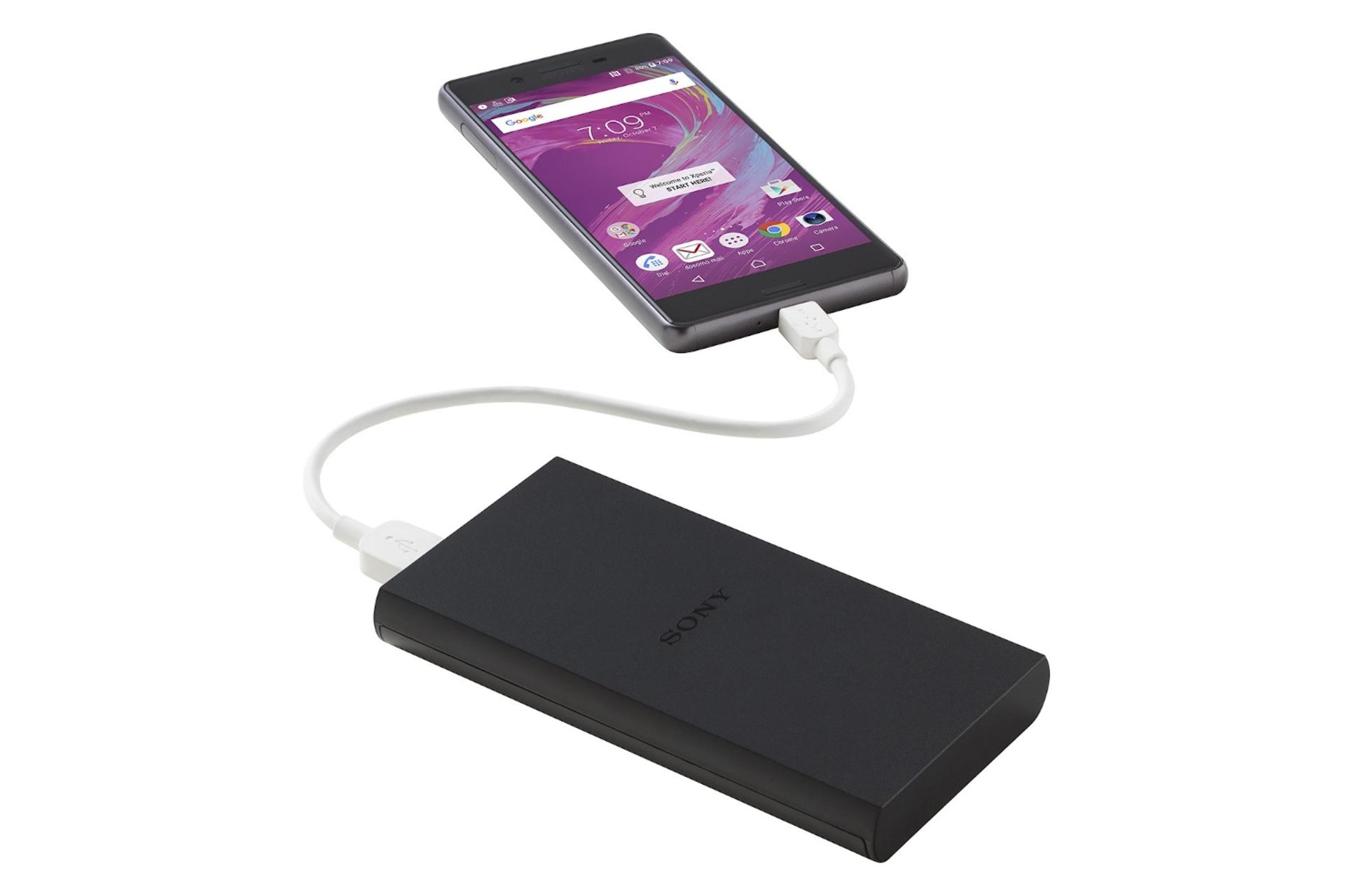 پاور بانک سونی CP-VC10 با ظرفیت 10000 میلی‌آمپر ساعت Sony CP-VC10 10000mAh مشکی