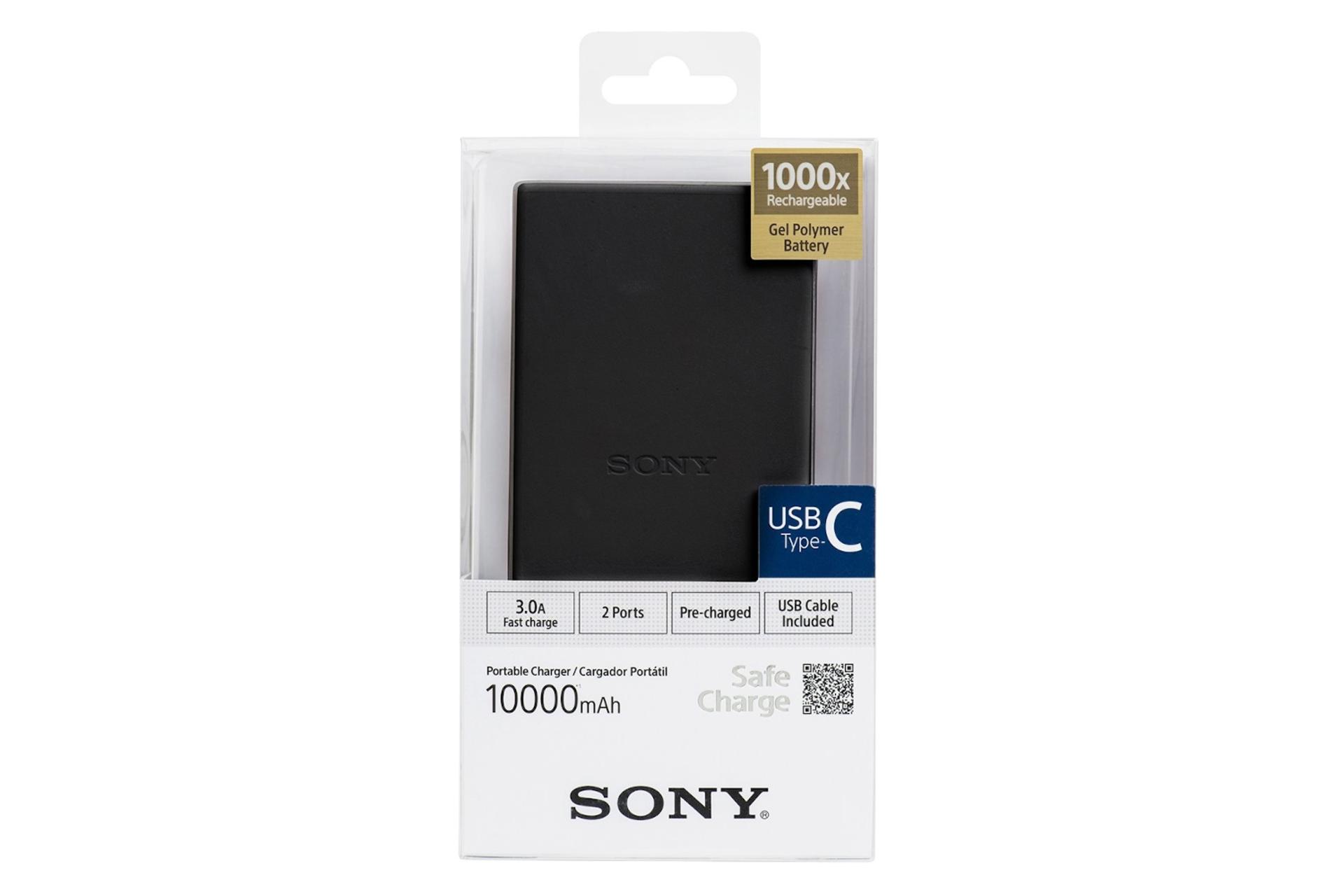 جعبه پاور بانک سونی CP-VC10 با ظرفیت 10000 میلی‌آمپر ساعت Sony CP-VC10 10000mAh