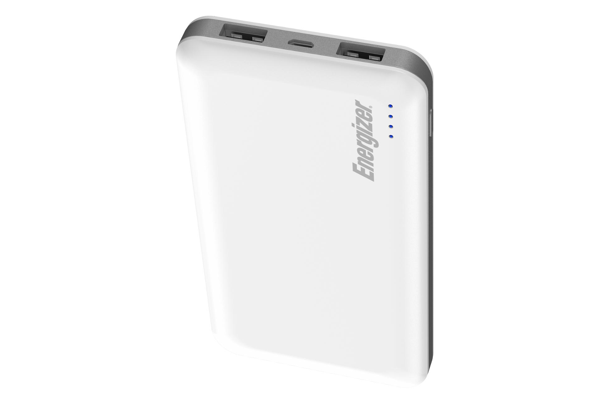 پاور بانک انرجایزر UE10025 با ظرفیت 10000 میلی‌آمپر ساعت Energizer UE10025 10000mAh سفید