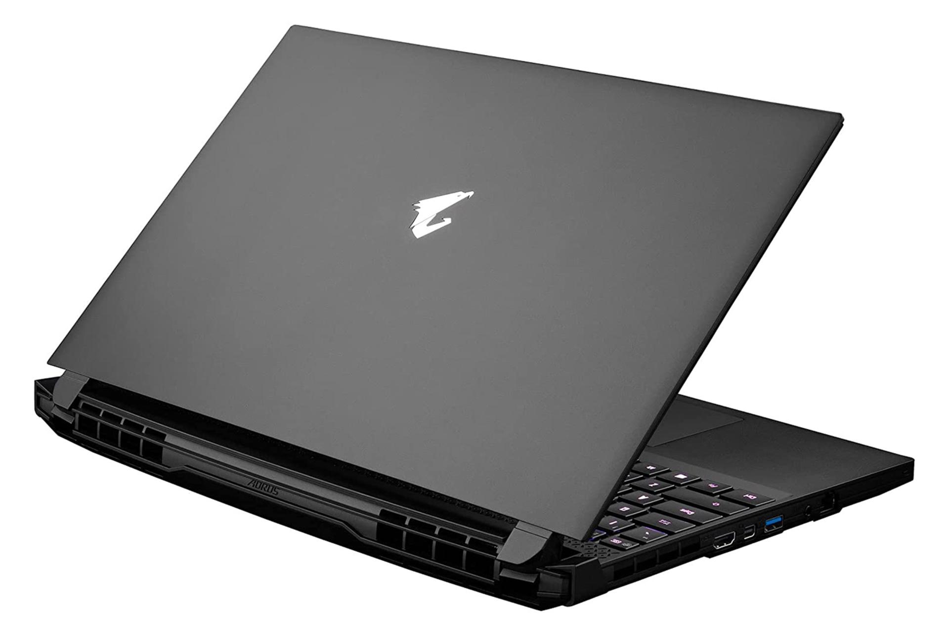 نمای نیمرخ پشت لپ تاپ گیگابایت Aorus 15P-KD