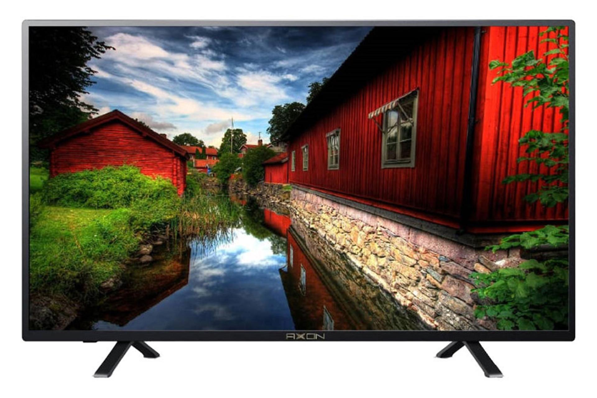 نمای جلو تلویزیون آکسون XT-4390S مدل 43 اینچ با صفحه روشن