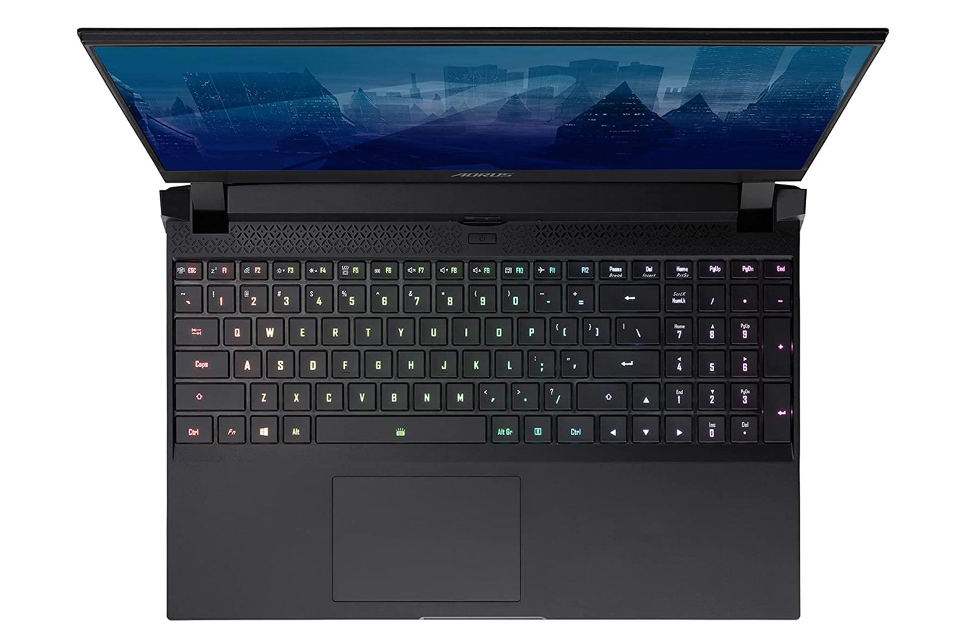 نمای بالا لپ تاپ گیگابایت Aorus 15P-KD