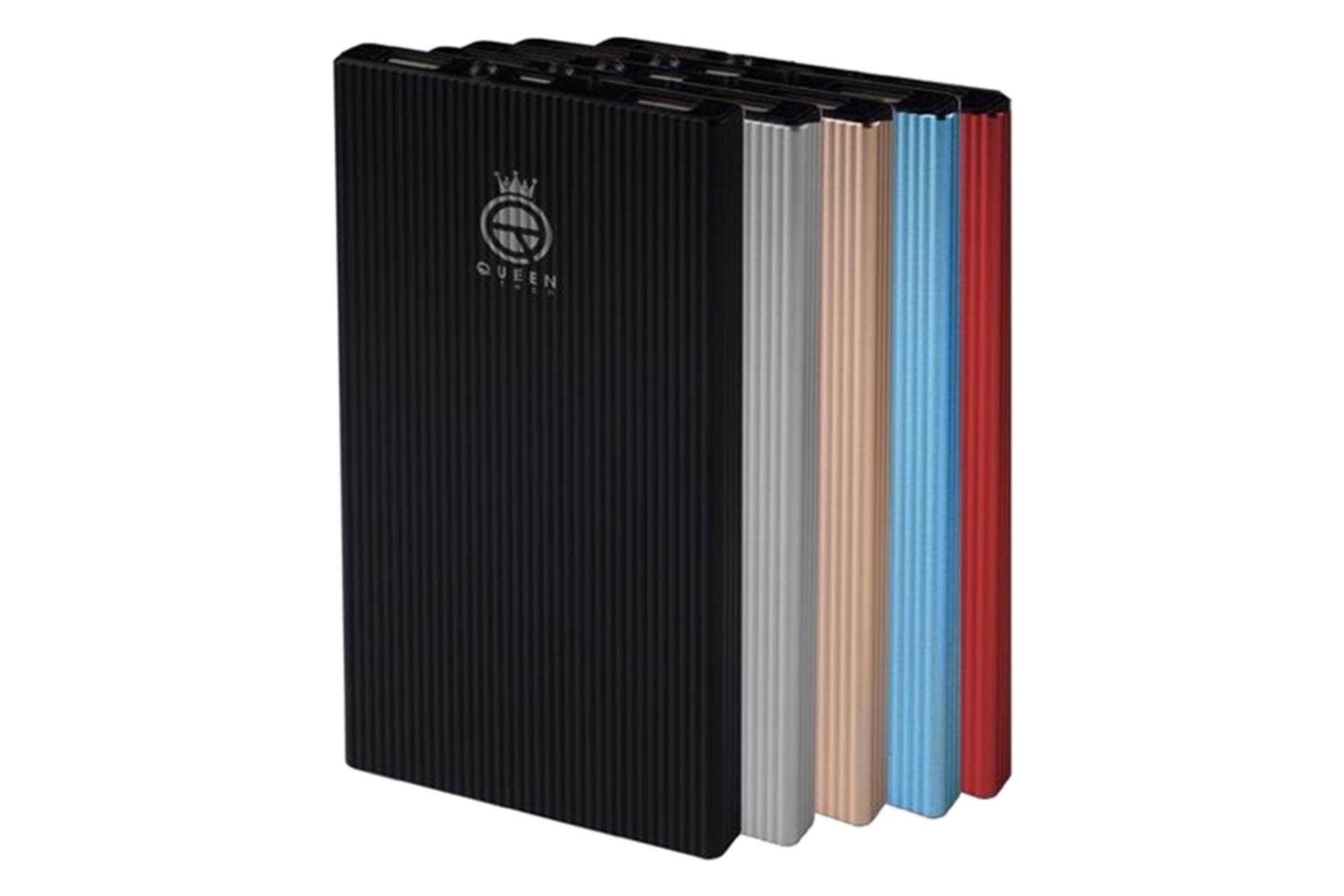 رنگ های مختلف پاور بانک کویین تک Queen Tech QT-12 10000mAh با ظرفیت 10000 میلی‌آمپر ساعت