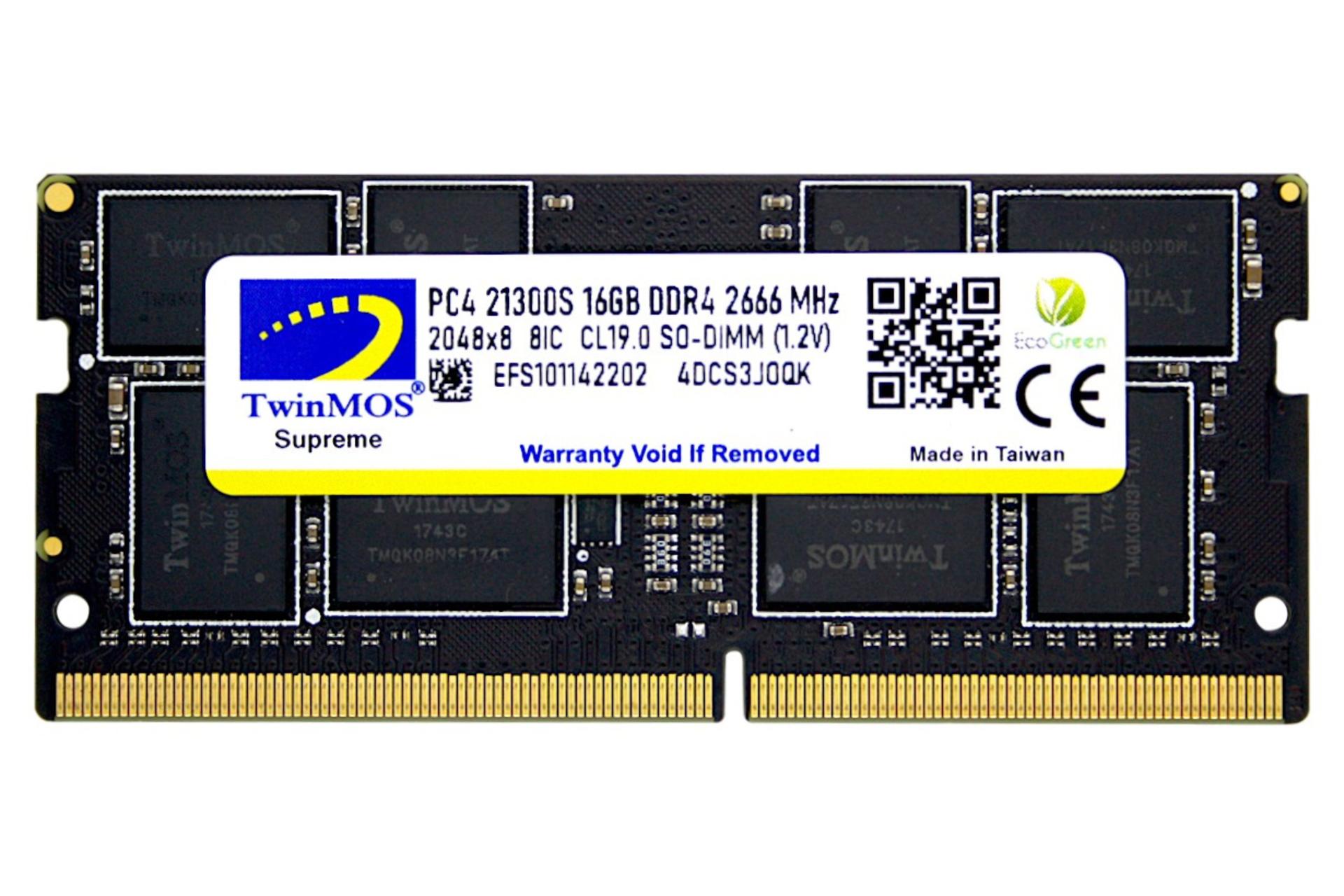 رم توین موس TwinMOS MDD416GB2666N ظرفیت 16 گیگابایت از نوع DDR4-2666 CL19