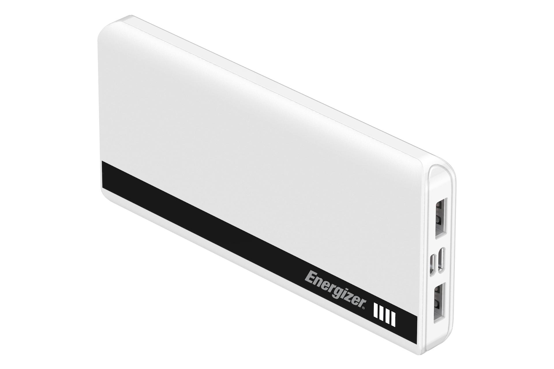 درگاه پاور بانک انرجایزر UE10054 با ظرفیت 10000 میلی‌آمپر ساعت Energizer UE10054 10000mAh سفید