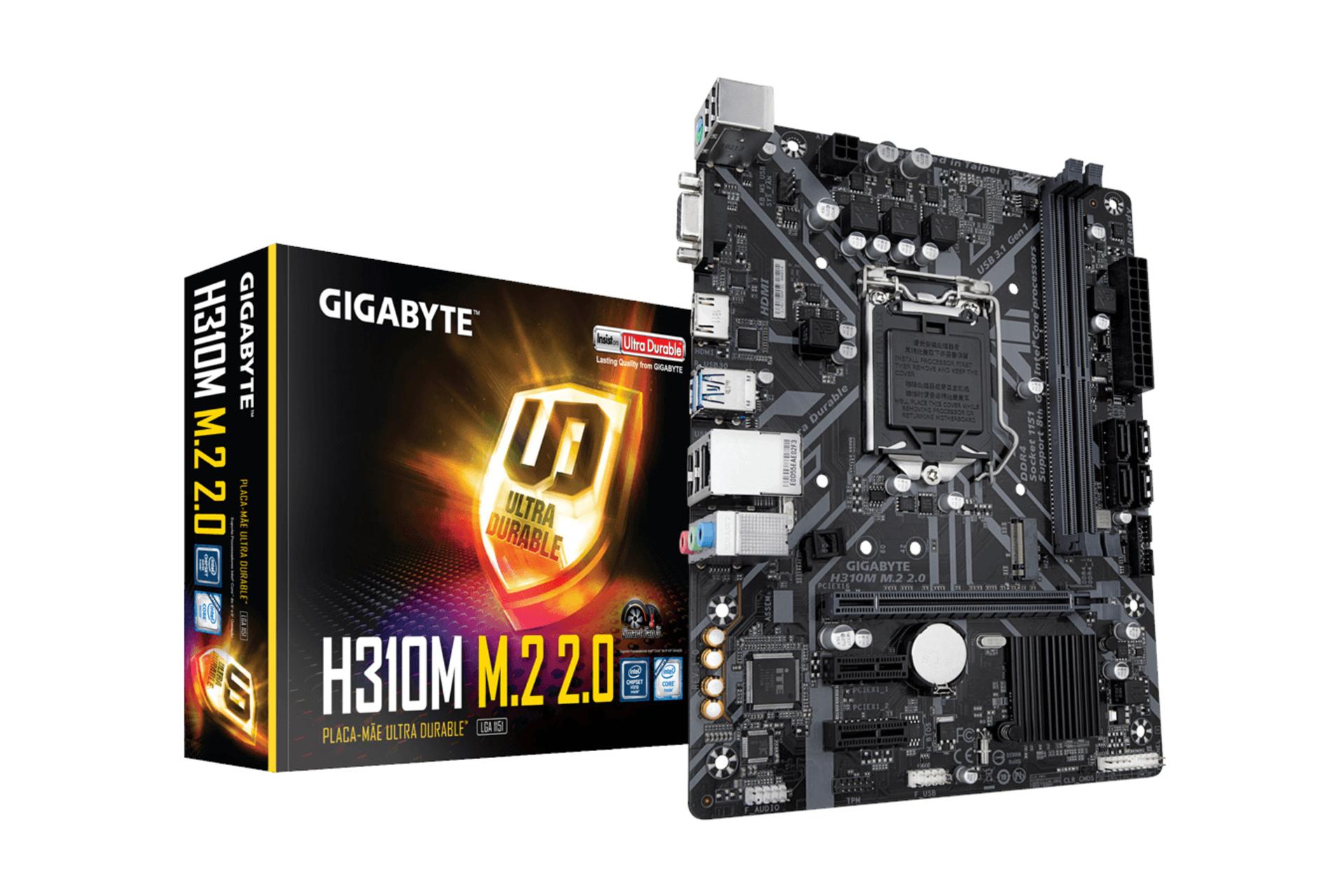 جعبه مادربرد گیگابایت GIGABYTE H310M M.2 2.0 (rev. 1.x)