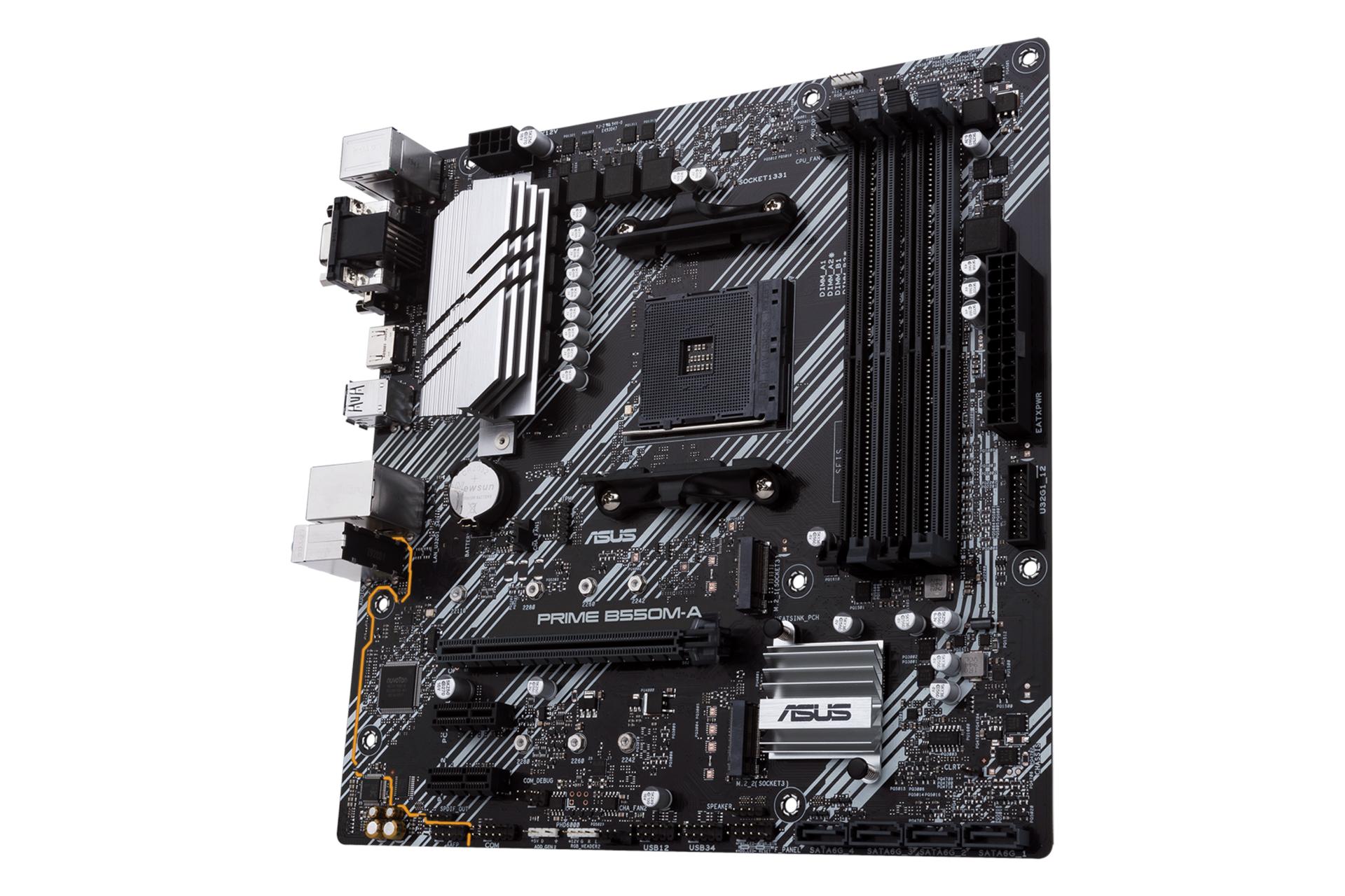 نمای راست مادربرد ایسوس ASUS PRIME B550M-A