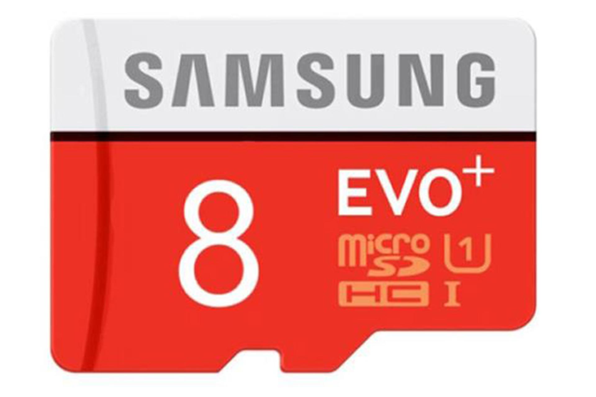 کارت حافظه سامسونگ microSDHC با ظرفیت 8 گیگابایت مدل Evo Plus کلاس 10