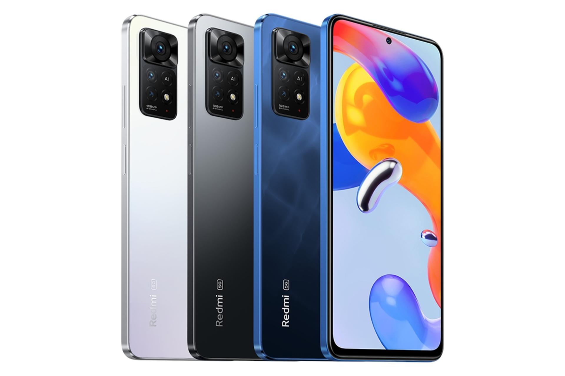 رنگ های مختلف Xiaomi Redmi Note 11 Pro 5G / گوشی موبایل ردمی نوت 11 پرو شیائومی 5G