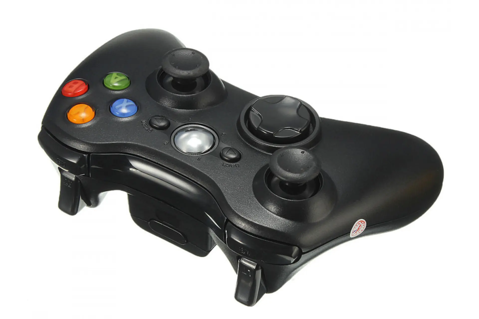 نمایش دکمه های جلویی و بالای دسته بازی ایکس باکس 360 وایرلس کنترلر مایکروسافت