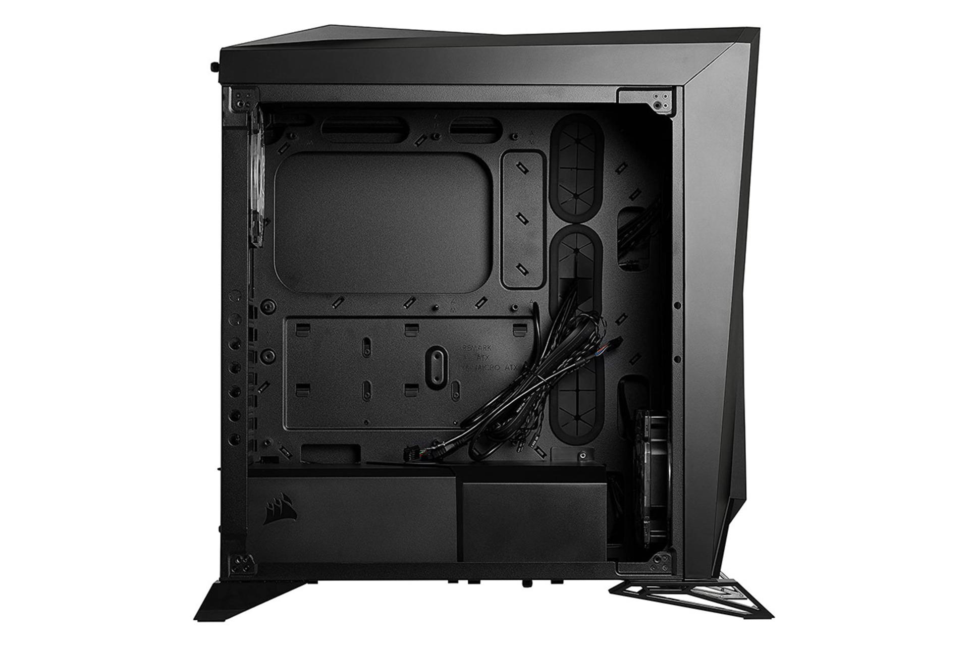 نمای داخل سمت چپ کیس کامپیوتر کورسیر Carbide Series SPEC-OMEGA RGB