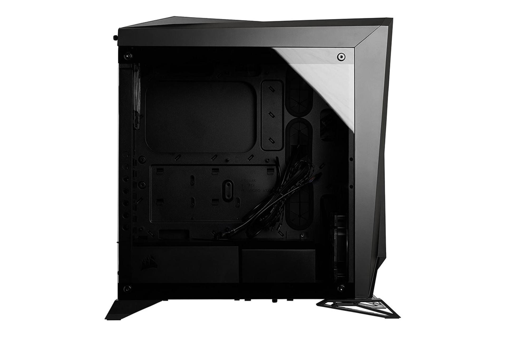 نمای درب شیشه ای سمت چپ کیس کامپیوتر کورسیر Carbide Series SPEC-OMEGA RGB