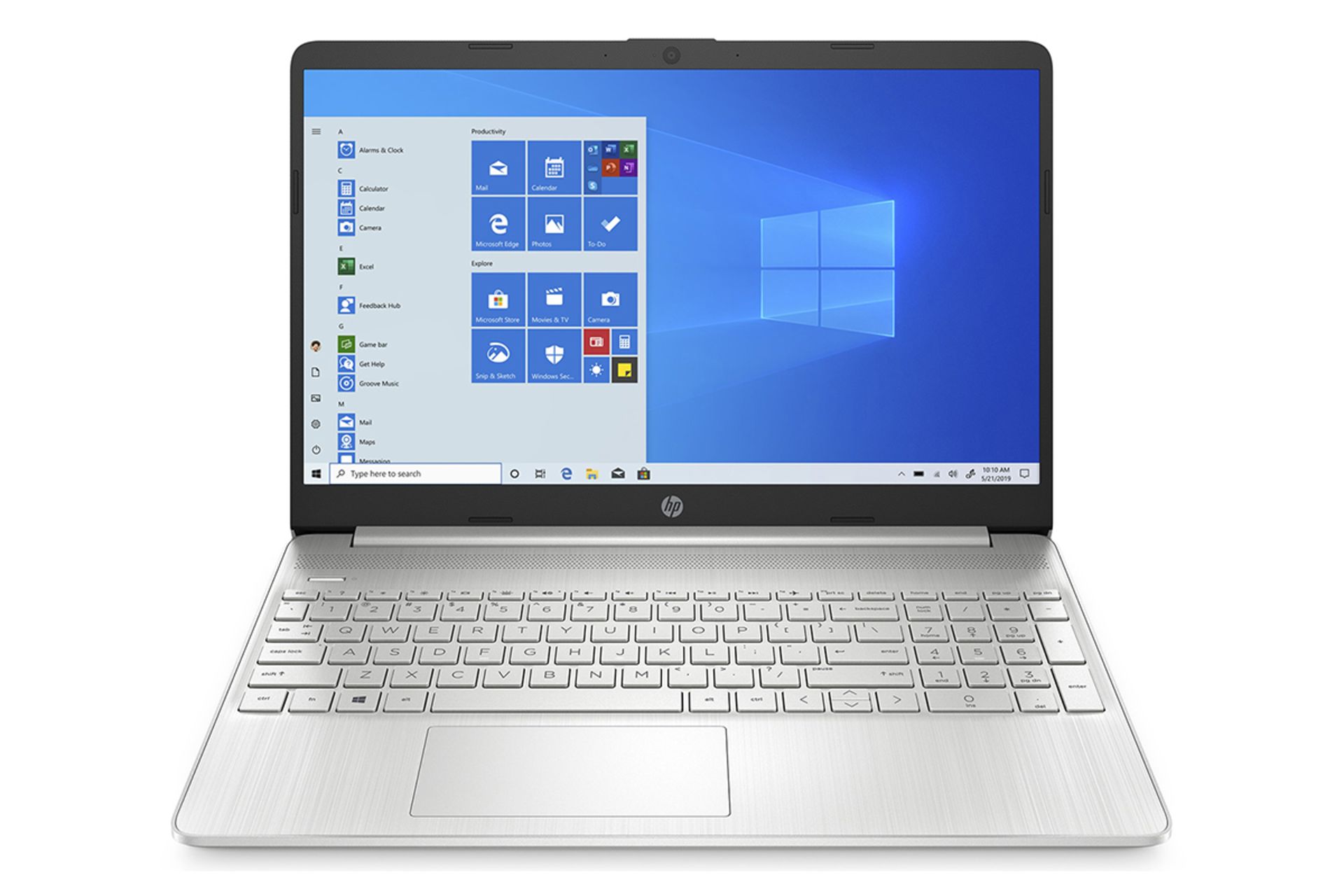 لپ تاپ اچ پی 15s-EQ1030 از نمای جلو