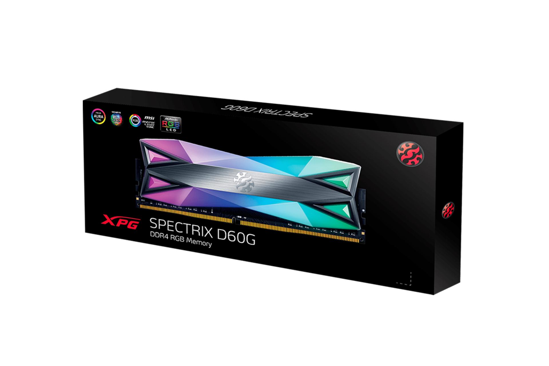 جعبه رم ای دیتا XPG SPECTRIX D60G ظرفیت 8 گیگابایت از نوع DDR4-3600