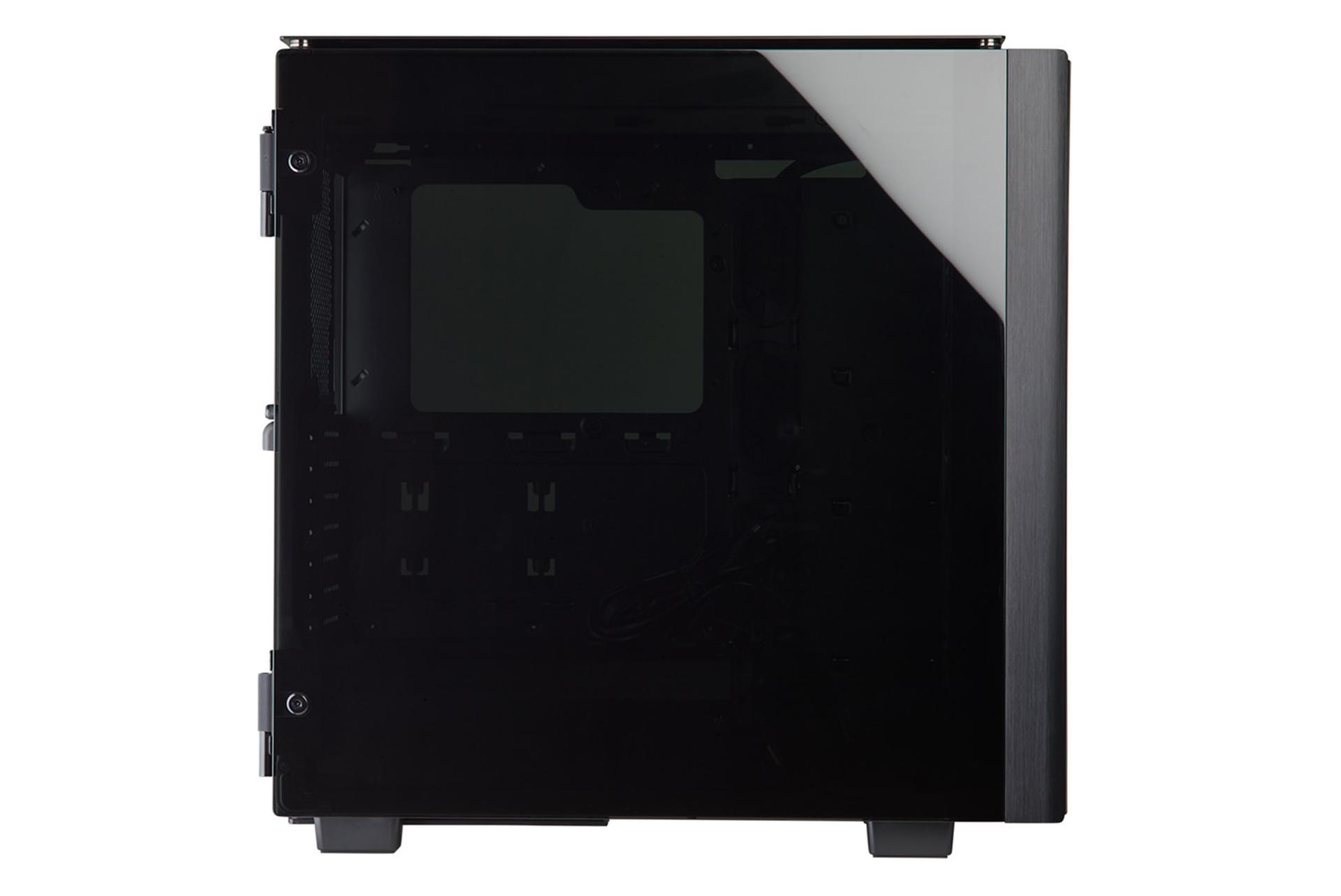 نمای درب شیشه ای سمت چپ کیس کامپیوتر کورسیر Obsidian Series 500D RGB SE پرمیوم