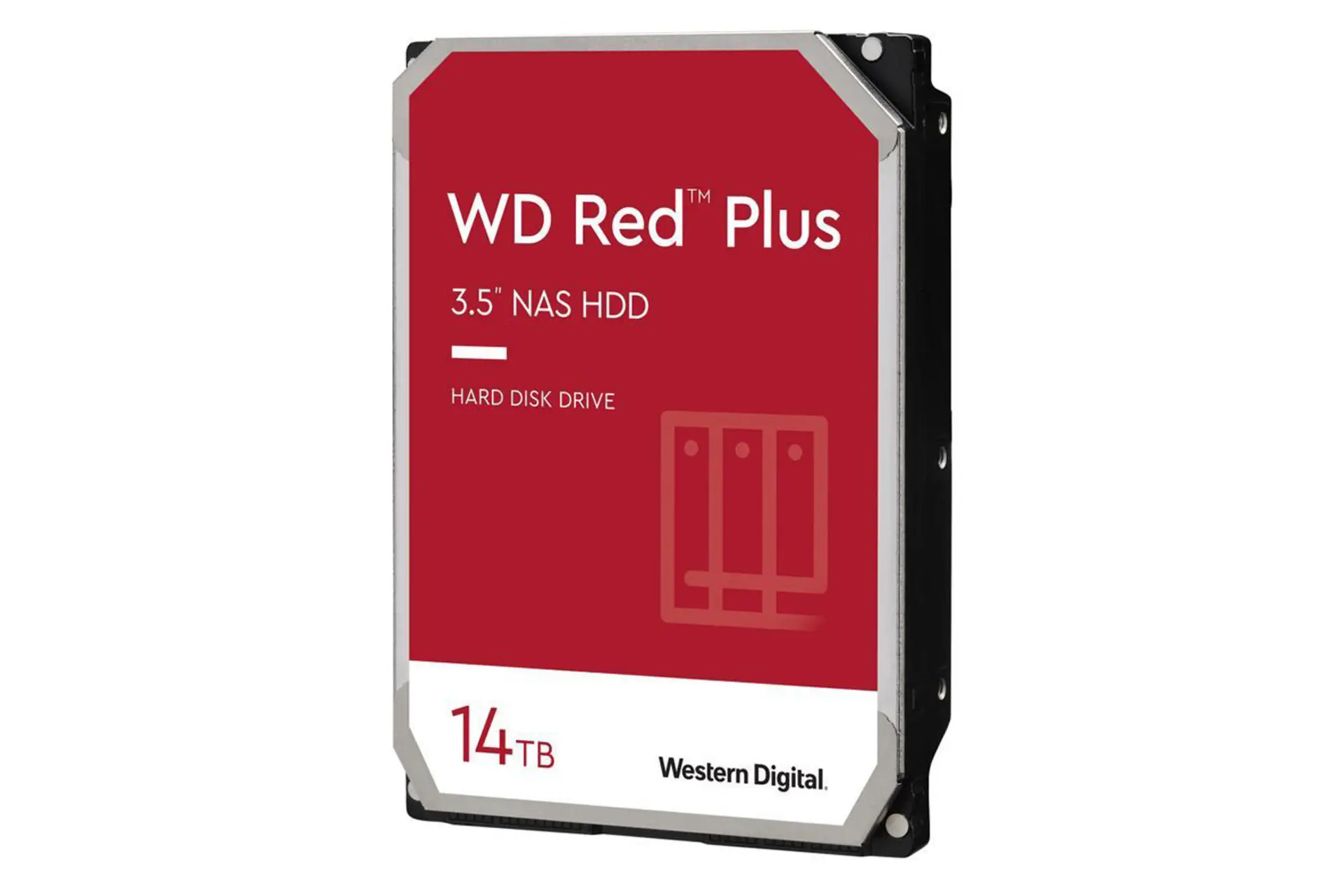 نمای جانبی هارد دیسک وسترن دیجیتال Red Plus WD140EFFX ظرفیت 14 ترابایت