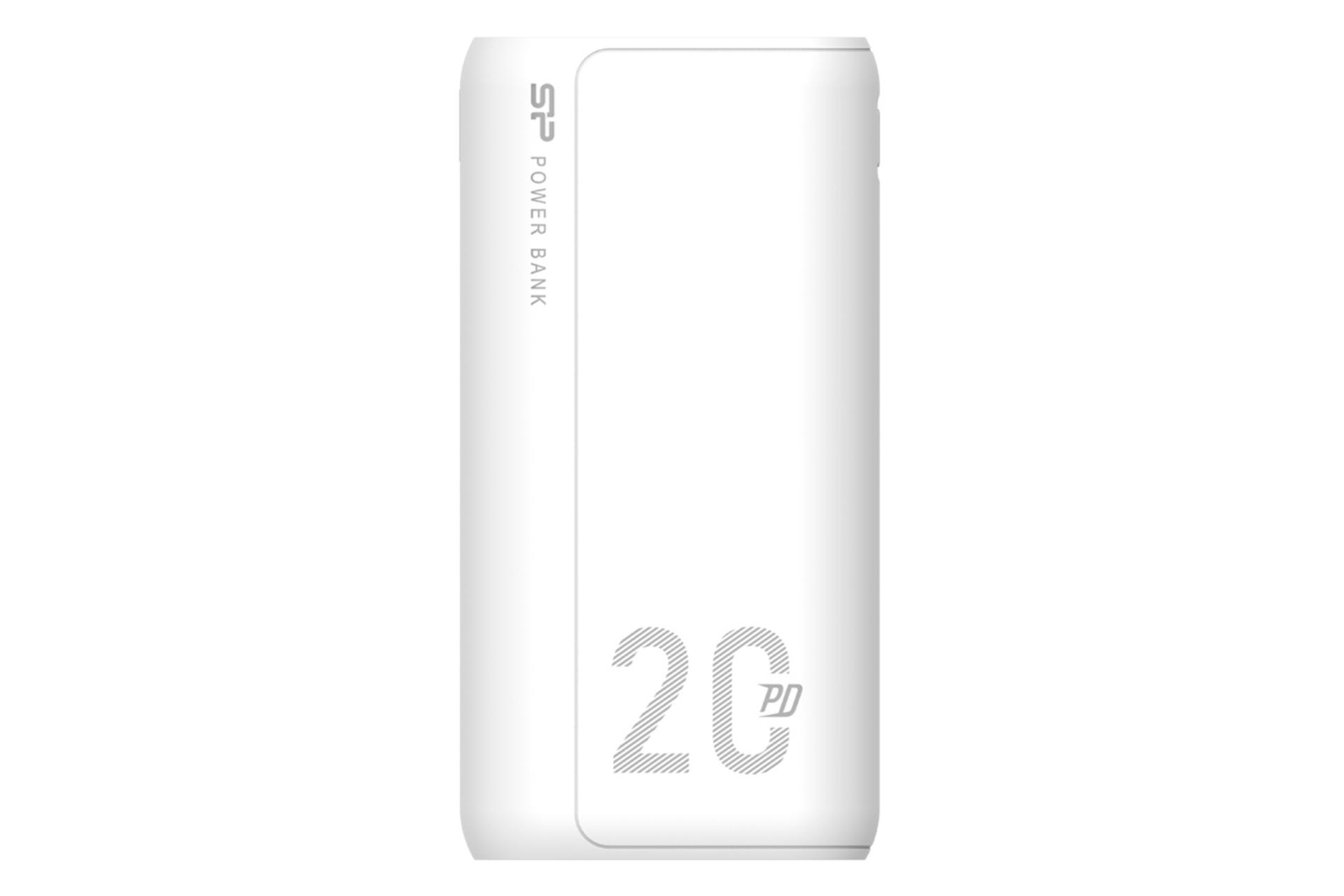 پاور بانک سیلیکون پاور Silicon Power QS15 20000mAh با ظرفیت 20000 میلی‌آمپر ساعت سفید